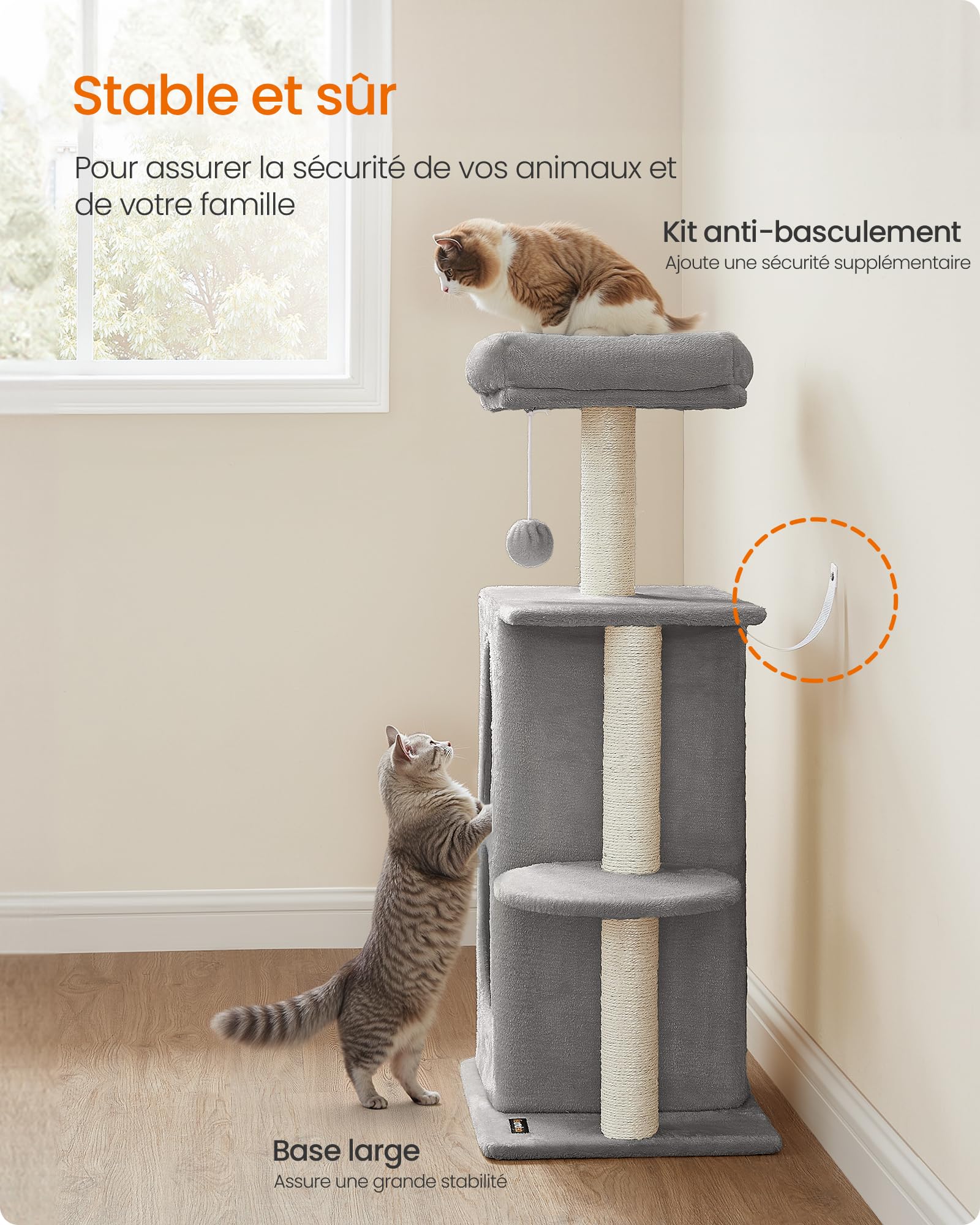 Feandrea Kattenboom Voor Grote Katten Ultra Zacht Wit Bruin Ombre | Bedden, Bedtextiel en