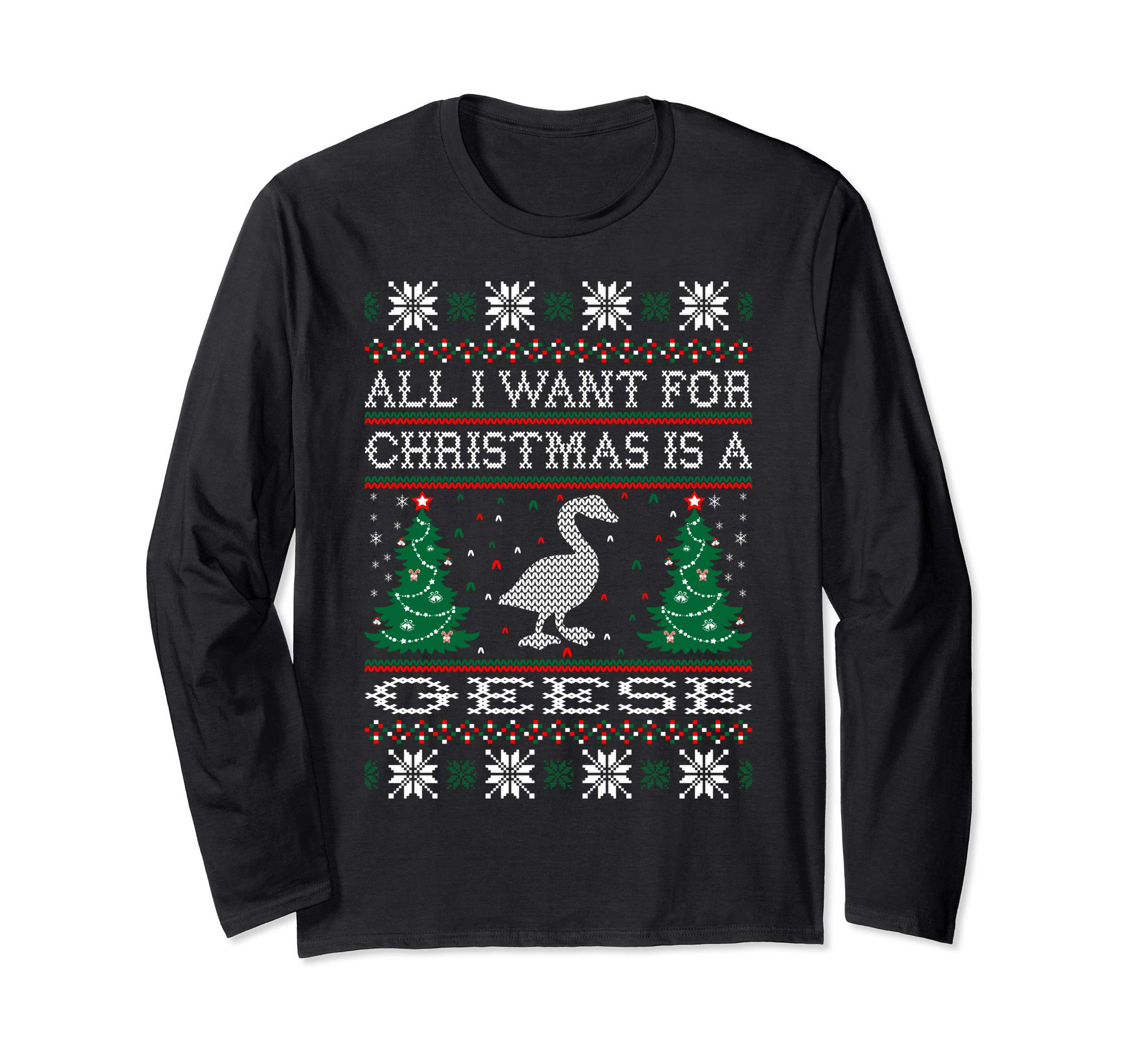 All I Want For Christmas Geese Ugly Sweater Tshirt