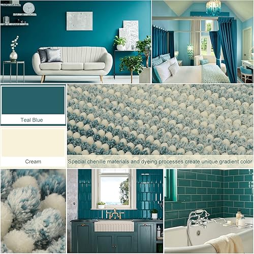 Miniatura 5 de BSICPRO Tapetes de baño grandes, tapetes de baño para baño, antideslizantes, 22 x 60 pulgadas, absorbentes de agua, tapetes de baño de felpilla
