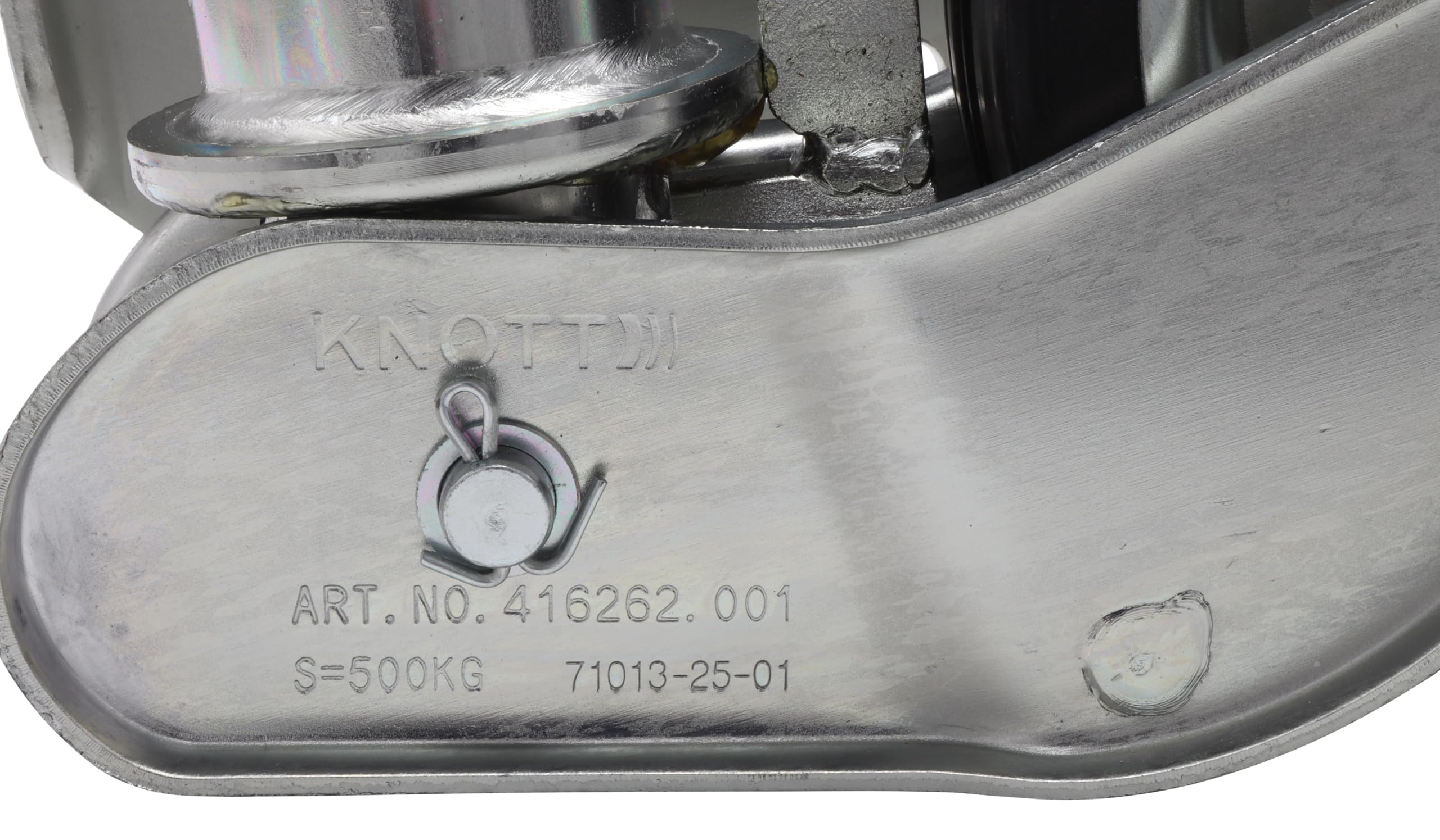 trailer parts4u Oryginalne koło podporowe Knott długie duże obciążenie 500 kg samochód osobowy przyczepa koło ostrogowe 200 x 50 mm 416262.001