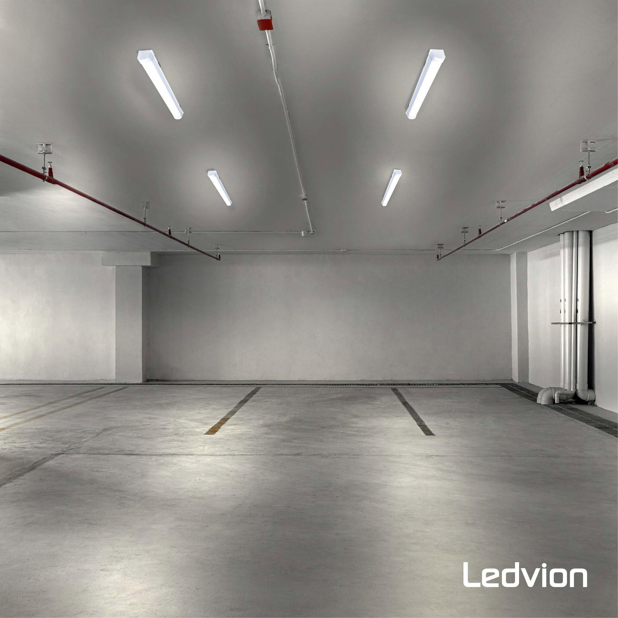 Ledvion lot 6 Boîtier de Reglette 60cm 20W 140lm/W 4000K IP65