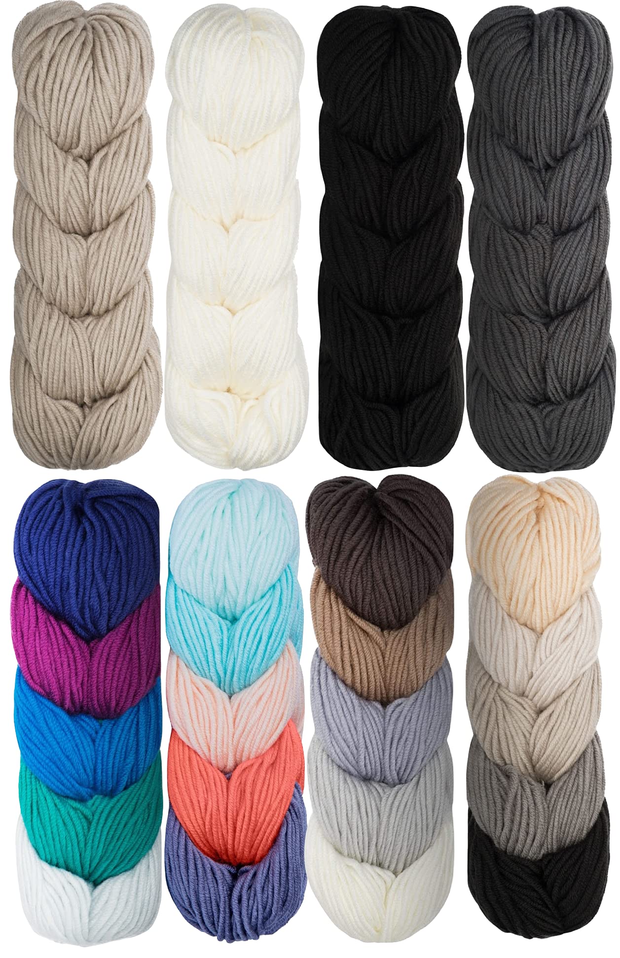 Caron X Pantone Yarn - 8 Pack Bundle Variety Assortment