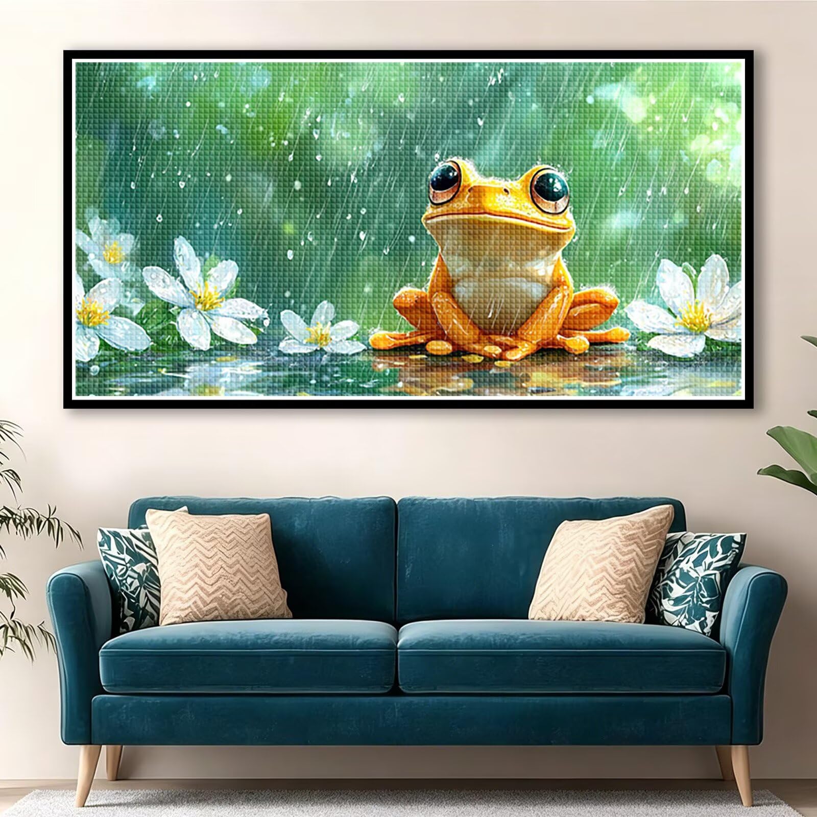 Diamond Painting Grande 200x100cm Rana Diamond Painting Adultos, DIY Animal Pintura de Diamante Manualidades Adultos, 5D Cuadrado Rhinestone Bordado Punto de Cruz para Home Decoration Regalo 0J-203
