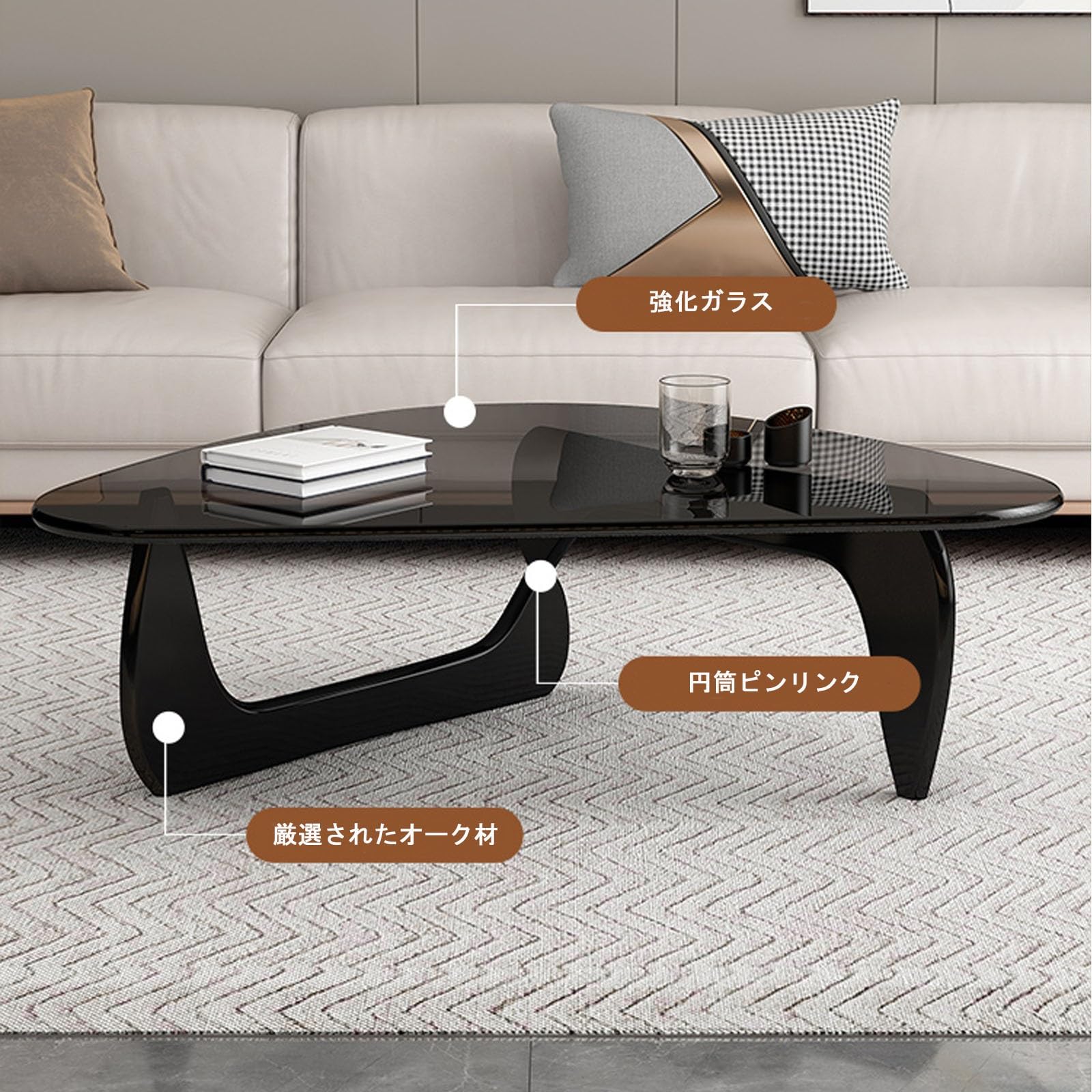 Amazon.co.jp: JQGGJYGG ローテーブル センターテーブル ガラス