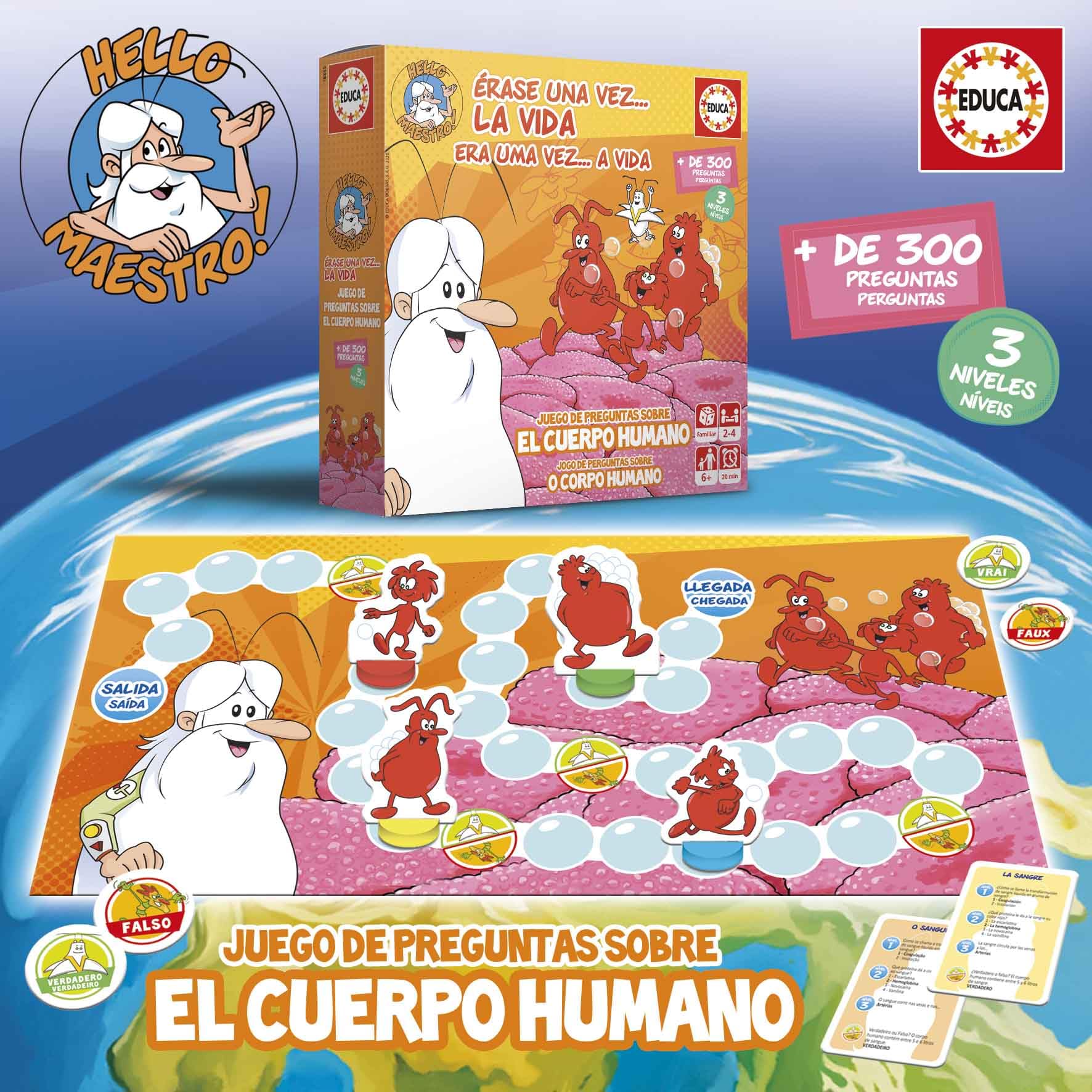 El juego de mesa 'Once Upon a Time A Life' de Educa ofrece una experiencia de aprendizaje interactiva sobre el cuerpo humano.