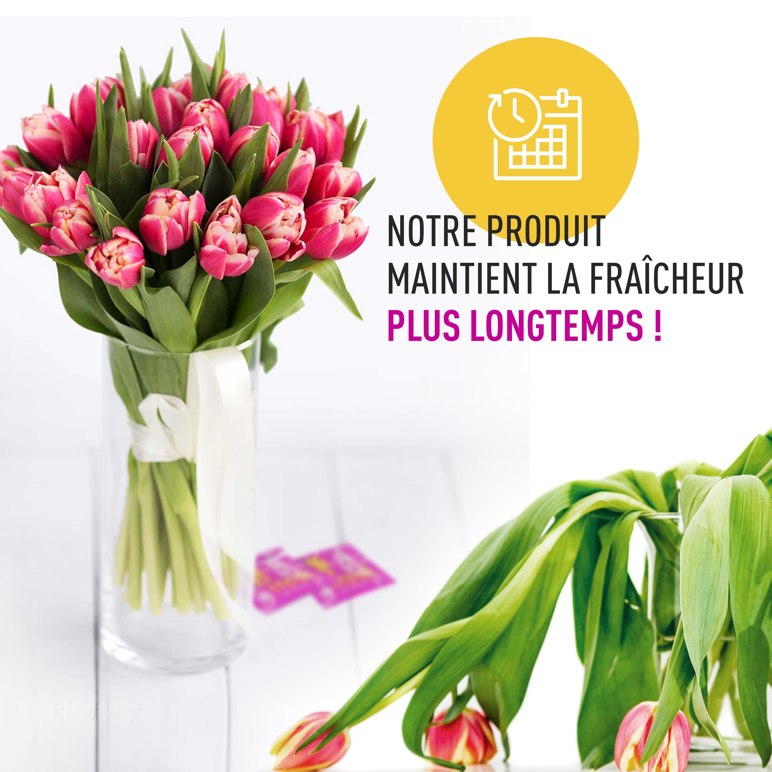 Paquet de 15 conservateurs de fleurs coupées, nutriment pour fleurs coupées fraîches, 15 paquets de conservateur total, 7,5 l de conservateur liquide