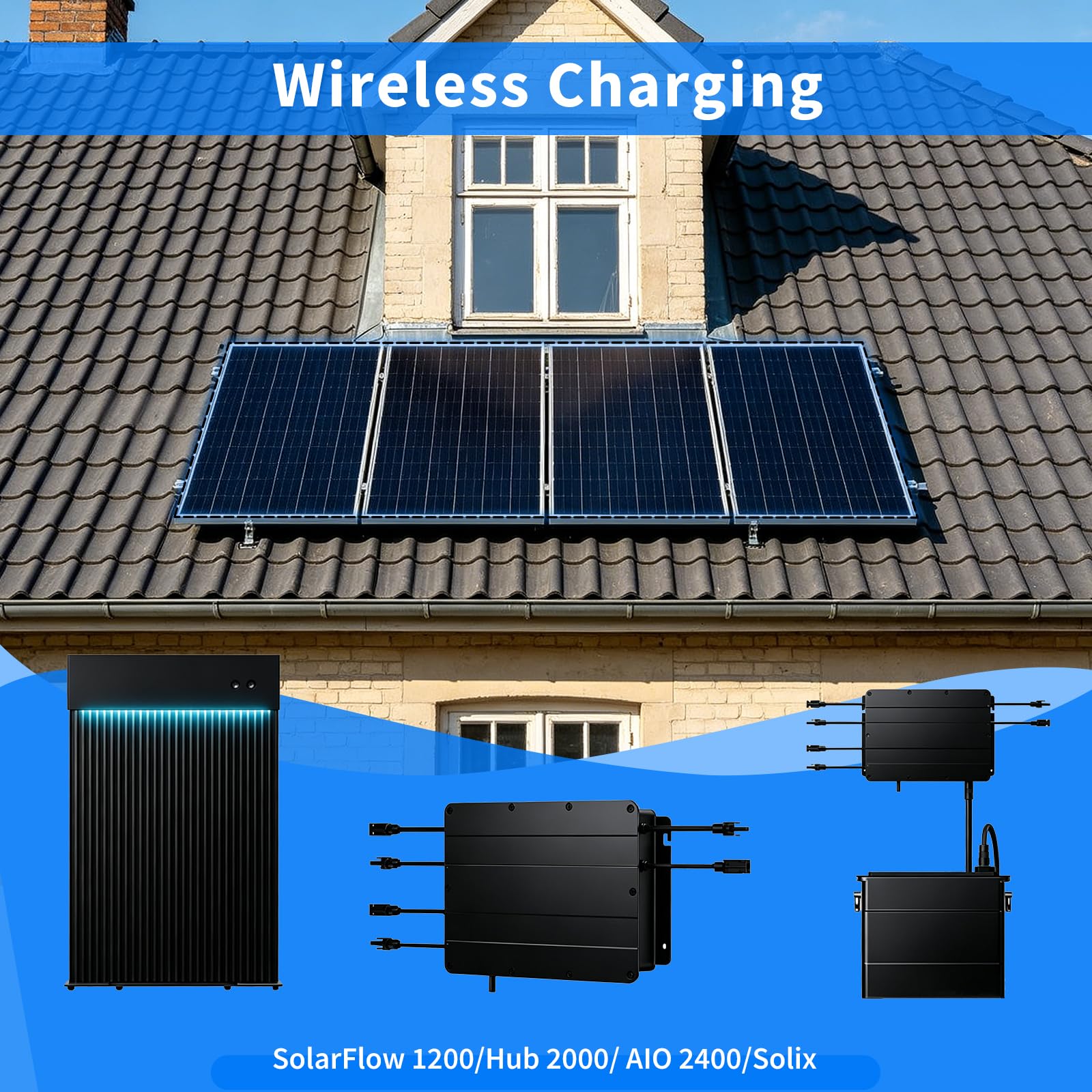 AC auf MC4 Ladegerät 54V 3A 162W für Balkonkraftwerk Speicher, IP65 Wasserdicht Solar Ladegerät, Plug & Play AC Speicher Netzteil, Kompatibel mit Zendure SolarFlow/Anker Solix/Marstek/Growatt