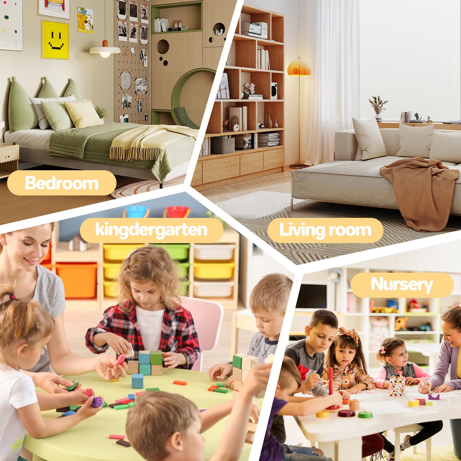 Asweets Ensemble Table et Chaises pour Enfants Garçons Filles, Table d'Activités en Bois, Idéal pour La Salle de Classe, Maison, Crèche Ou Jeux