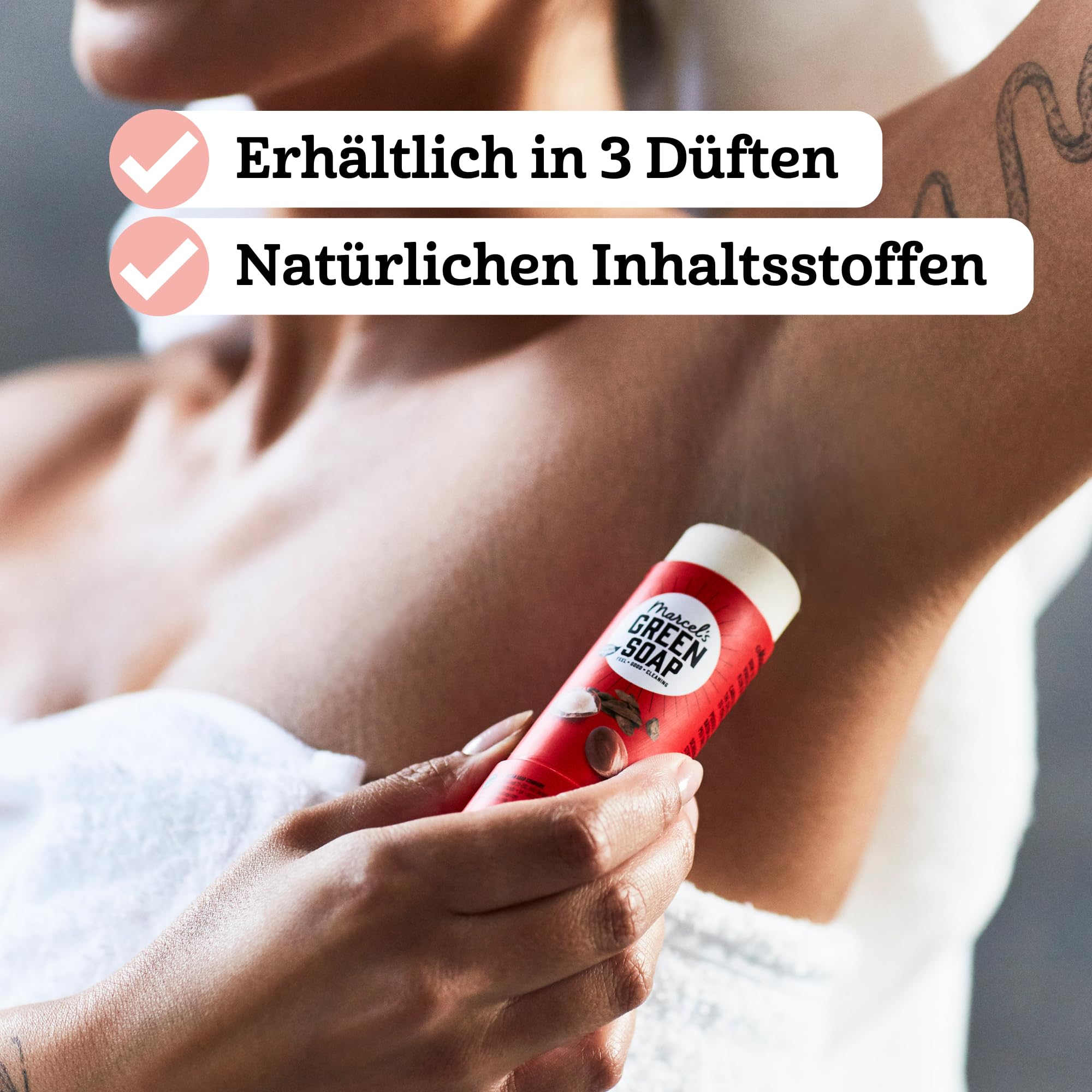 Marcel's Green Soap - Deodorant Stick - Argan & Oudh - Antitranspirant - 100% Umweltfreundlich - 100% Vegan - 97% Biologisch abbaubar - 6er-Pack - 40 gr
