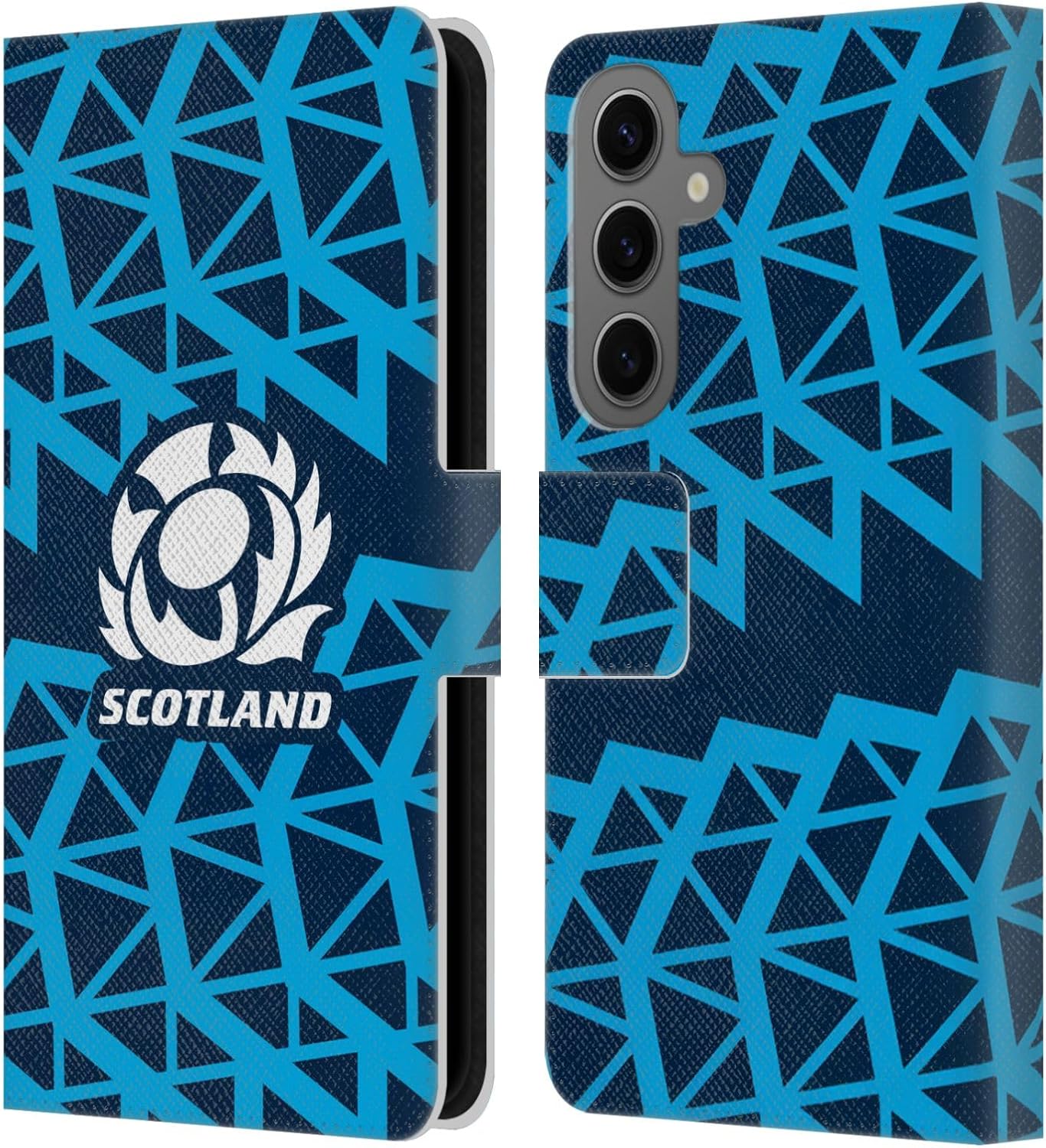 Head Case Designs Officially Licensed Scotland Rugby Training 2025/26 Crest Kit Leather Wallet Case Compatible with Samsung Galaxy S25