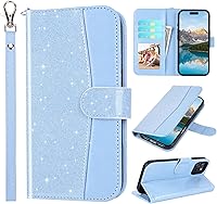 Vista 15 de ULAK Compatible con iPhone 12 Pro Max Funda Cartera con Portarjetas, Funda de Cuero PU con Soporte Plegable Ranuras para Tarjetas Correa de Muñeca