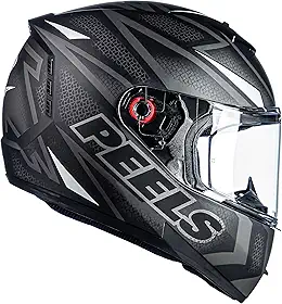 Capacete Moto Fechado Peels Icon Fast Preto Fosco Branco