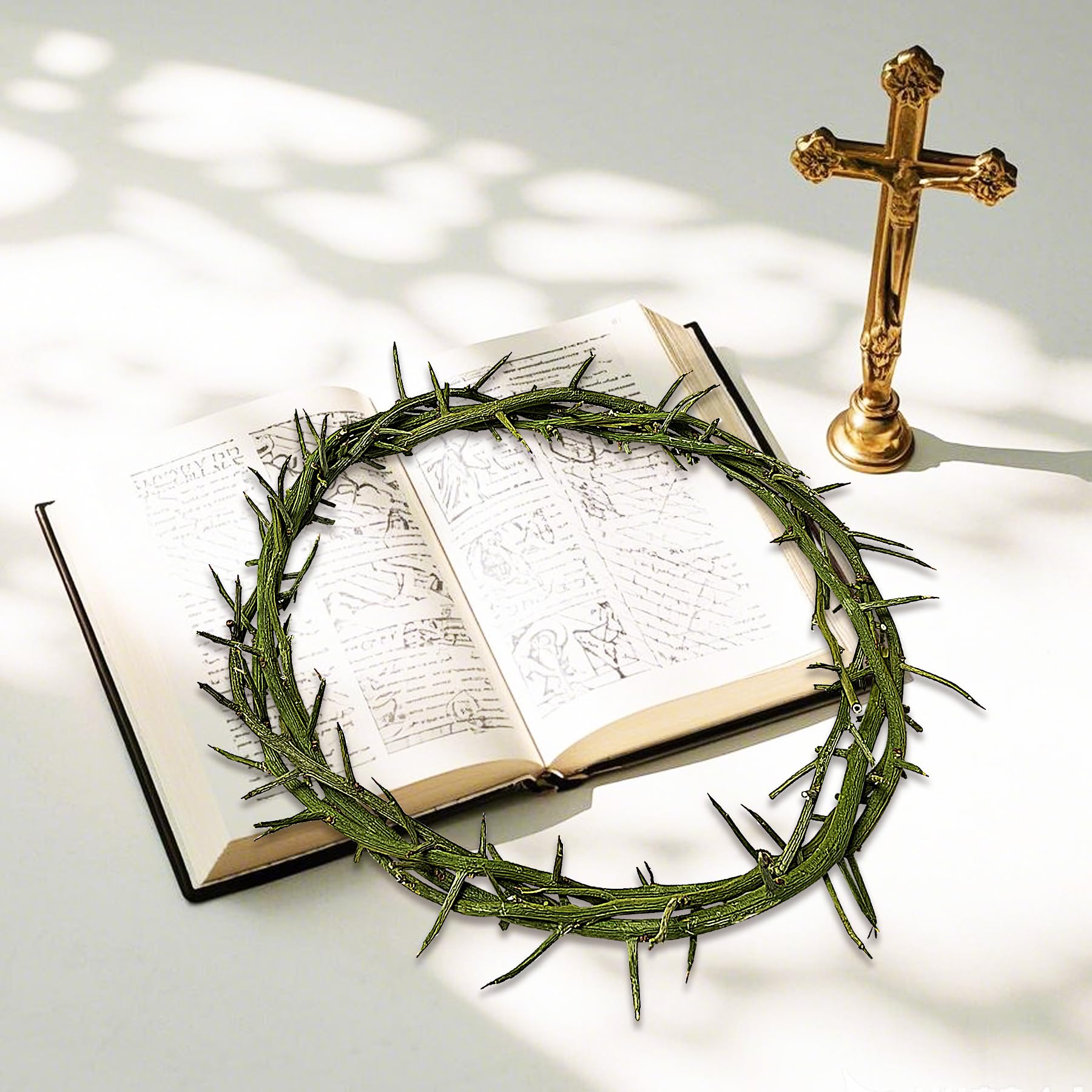 Amazon.com: Crown of Thorns Wearable Plastic Thorn Crown, 7.5-8