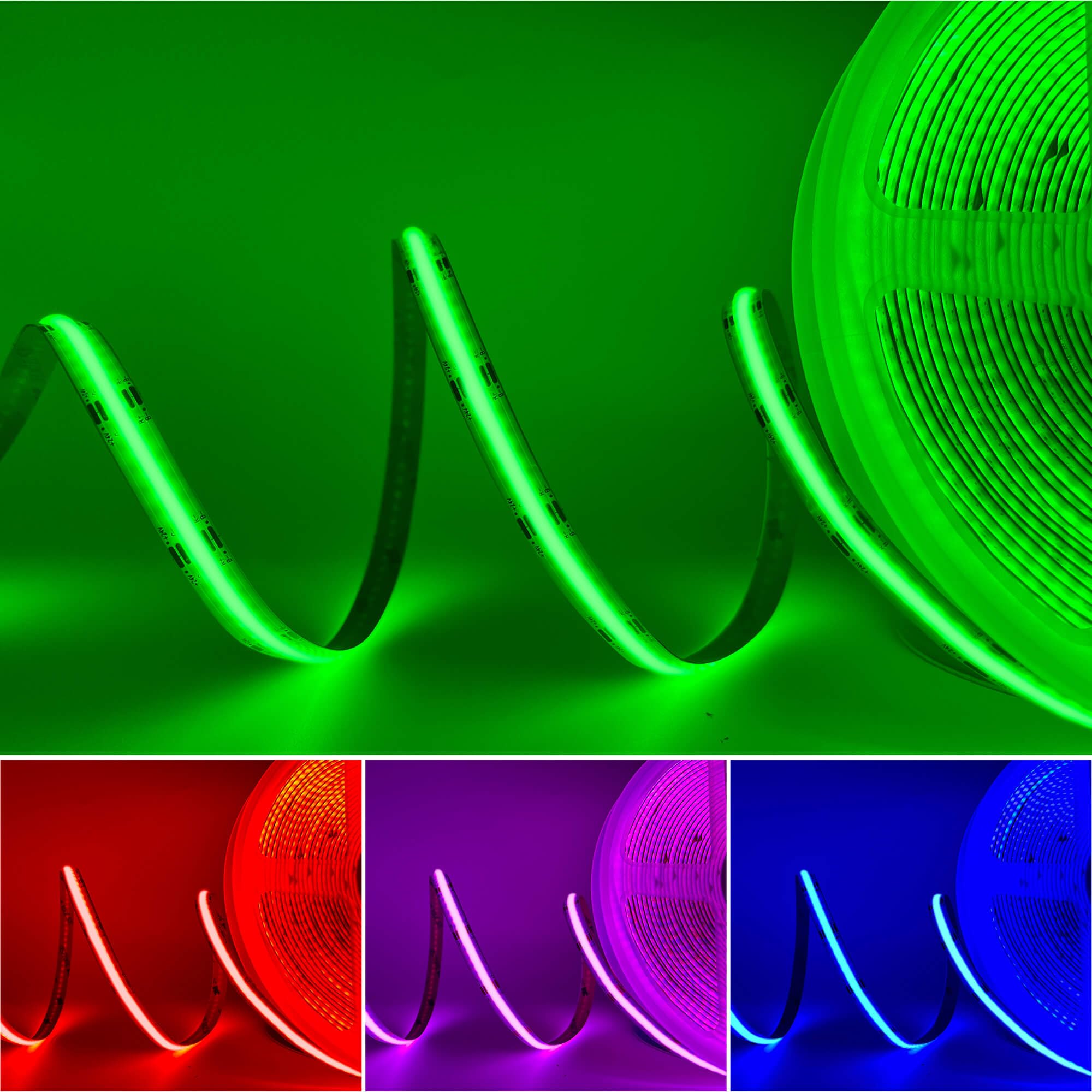 DC24 V Smart ZigBee RGB COB LED Strip 10 m Kit compatibile con ZigBee Hub Bridge, Tuya Gateway e Echo Plus, Controllo vocale APP/Alexa, dimmerabile, RGB COB LED Strip Light