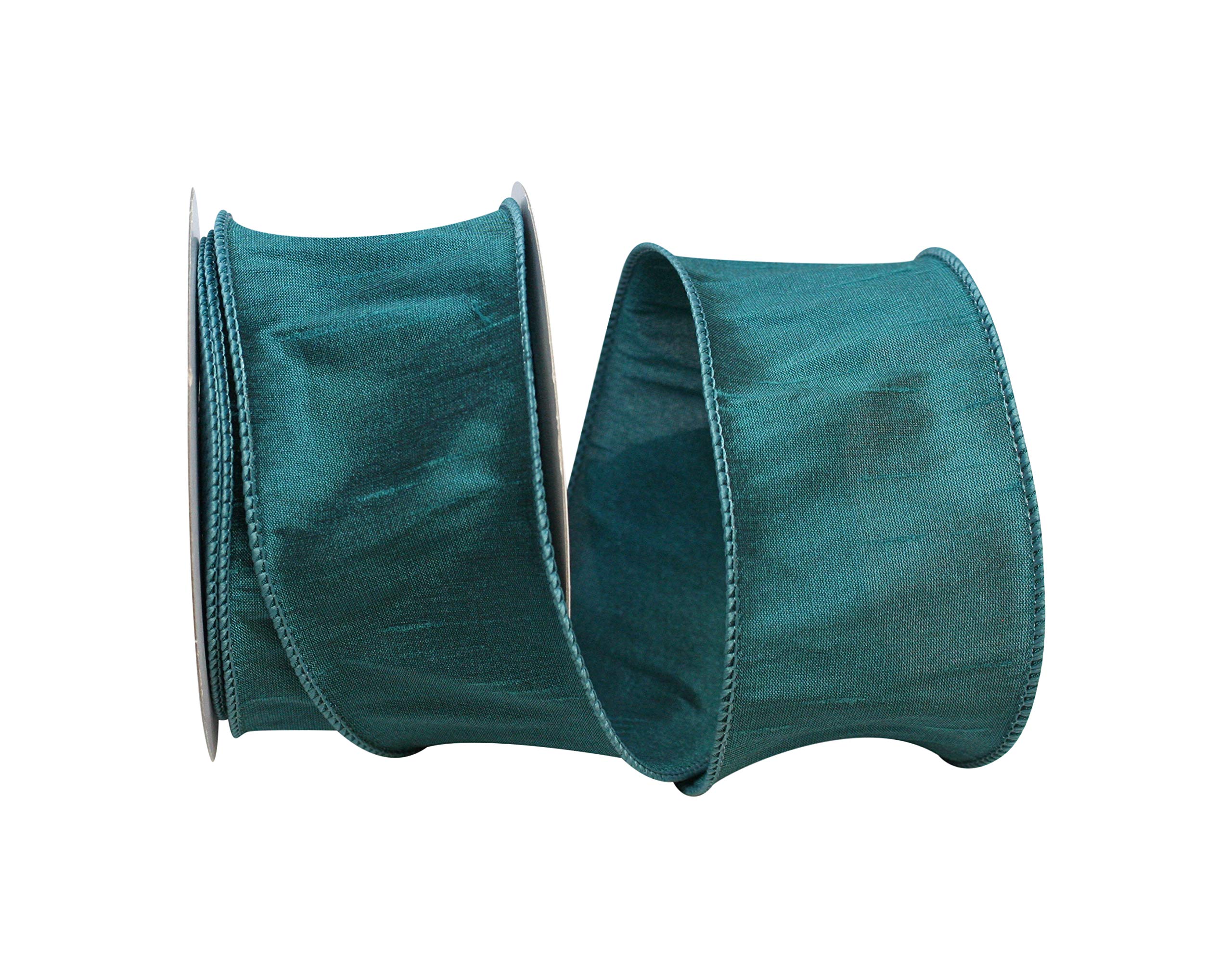 Reliant Ribbon Dupioni Supreme Wired Edge Ribbon, 2-1/2 Inch X 10 Yards, Jade โ image 1