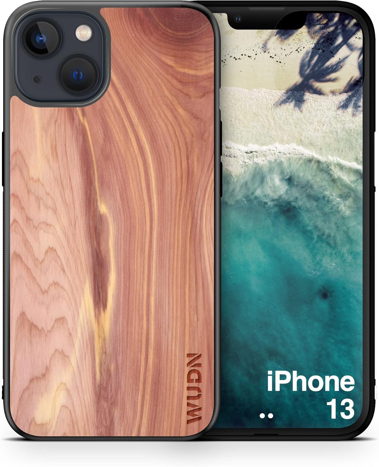 WUDN Slim Wooden Phone Case (Aromatic Cedar) Compatible with iPhone 13