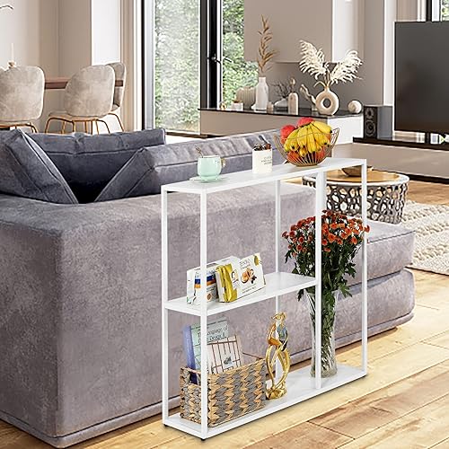 Miniatura 2 de DCLRN Mesa consola mesa de sofá mesa de entrada estrecha larga con estante de almacenamiento para entrada vestíbulo pasillo sofá sala de estar bar