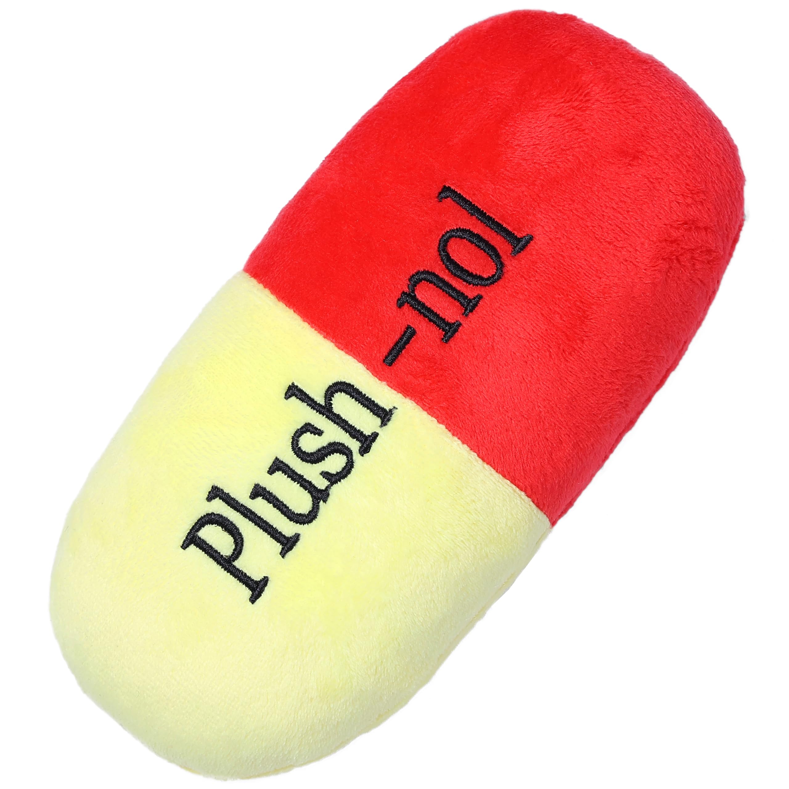 Tamu style Dog Squeaky Pill Toy, Cute Capsule Design for Small and Medium Dogs, Funny Stuffed Toys for Training, Fetch and Play