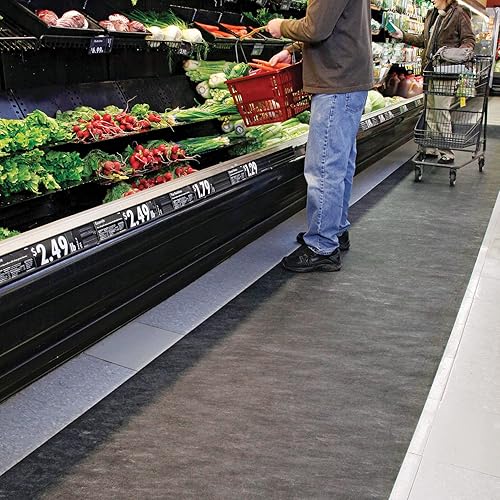 Miniatura 5 de PIG Grippy - Tapete de entrada industrial con respaldo adhesivo, tapete de 3 x 100 pies, color gris GRP36200-GY