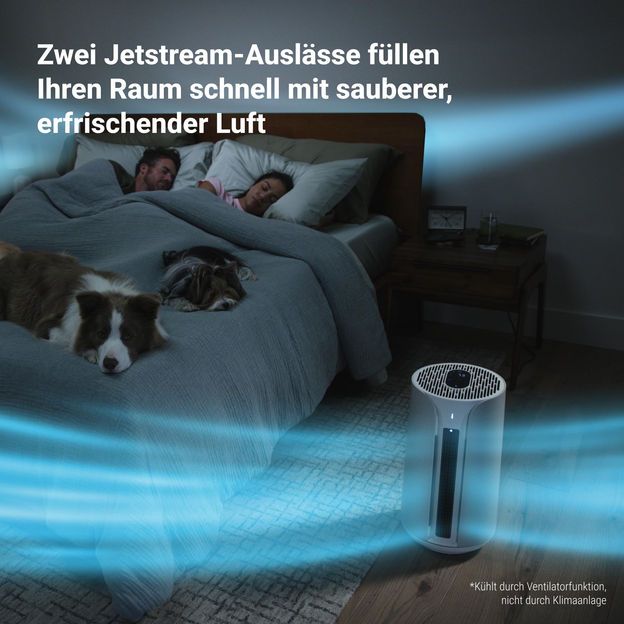 BLUEAIR 3-in-1 Ventilator, Heizgerät & Luftreiniger – HEPA Silent Luftreiniger für Zuhause, Haustiere, Allergien, Staub, Rauch, Gerüche, Blueair ComfortPure T10i