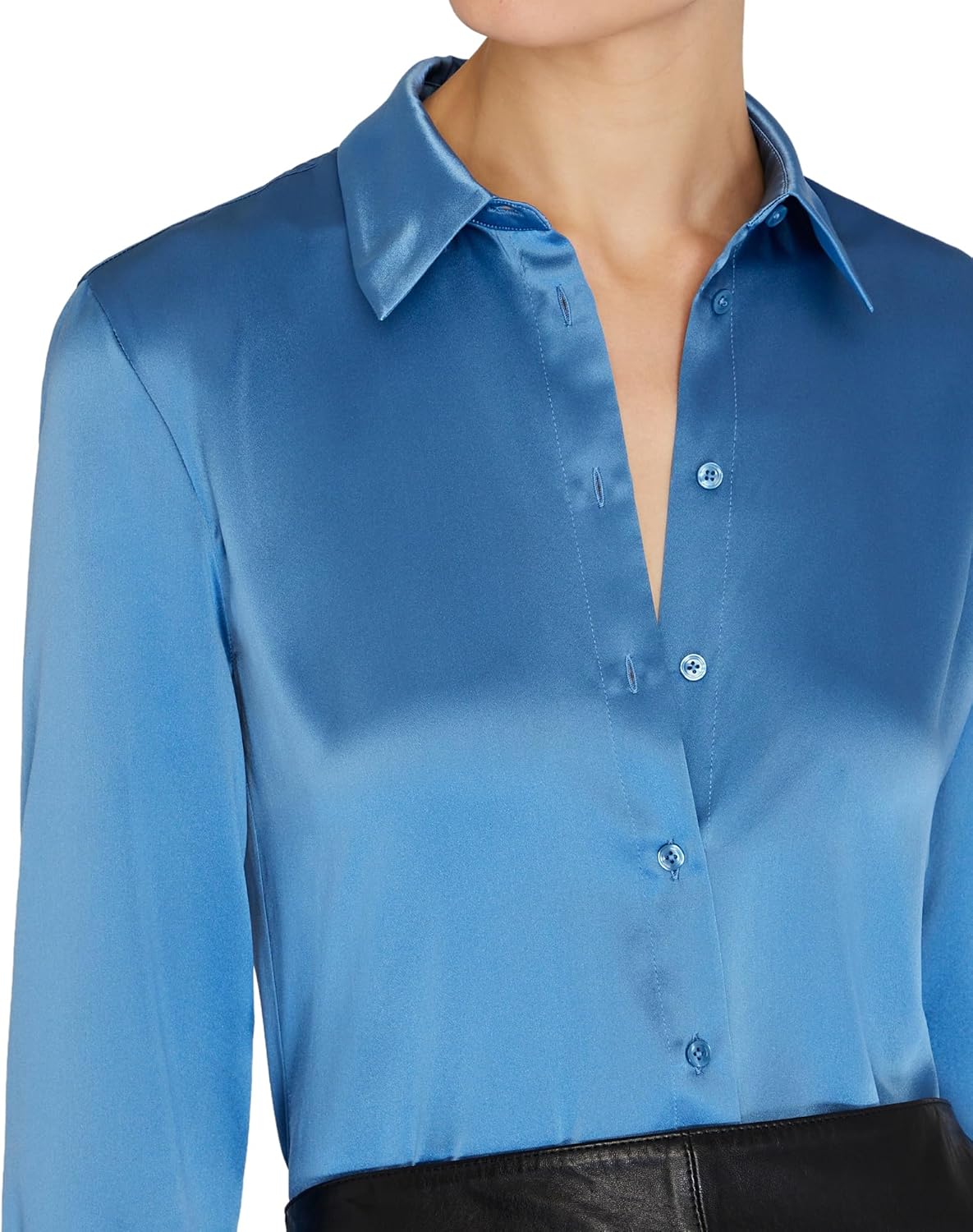 Club Monaco Womens Silk Charm Shirt - Image 2
