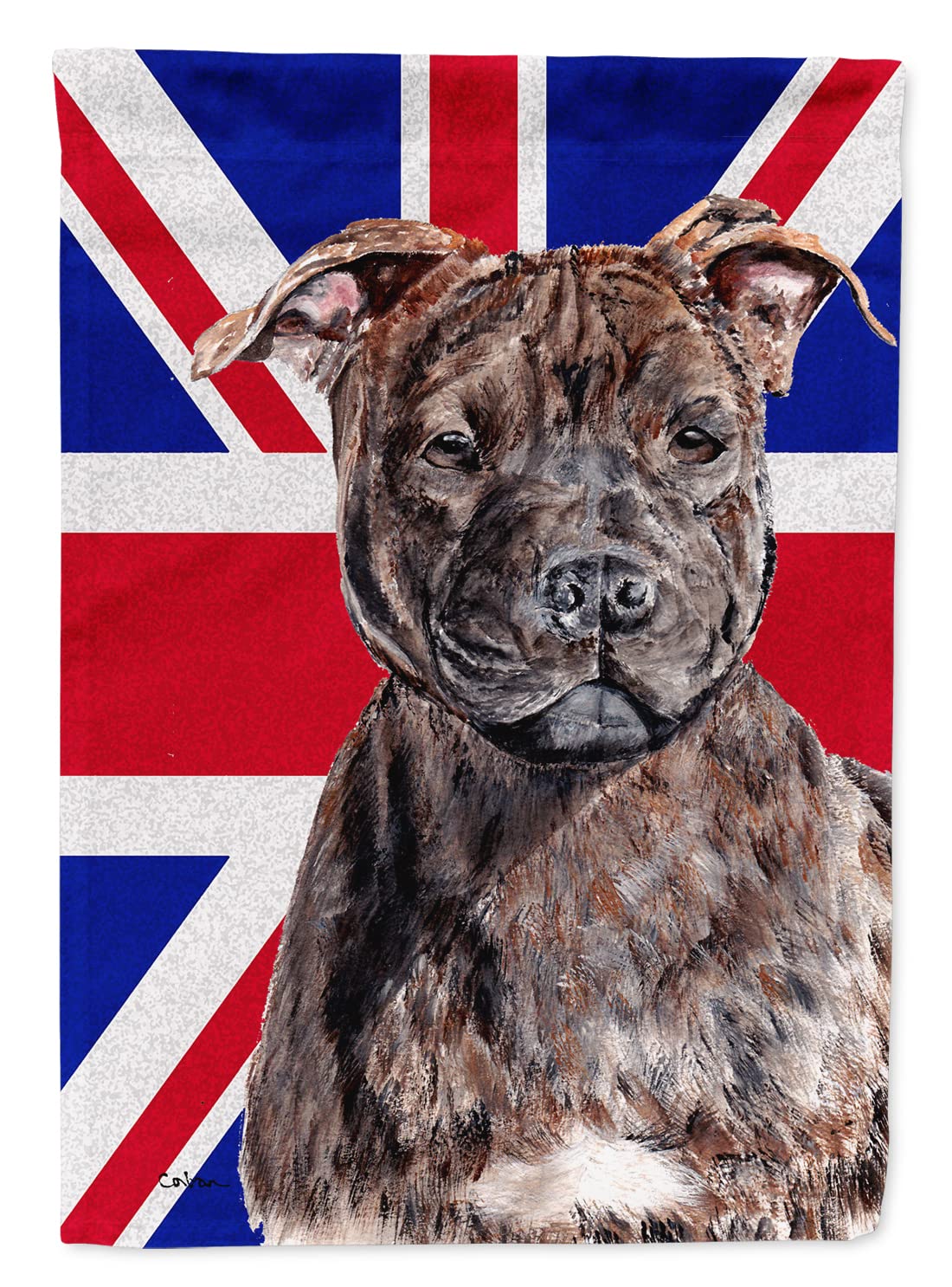 Drapeau Staffordshire Bull Terrier Union Jack drapeau de jardin anglais