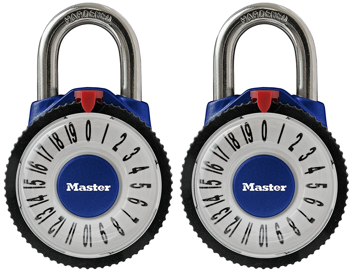Master Lock 1588T Combination Lock with Magnification Lens, 2 Pack