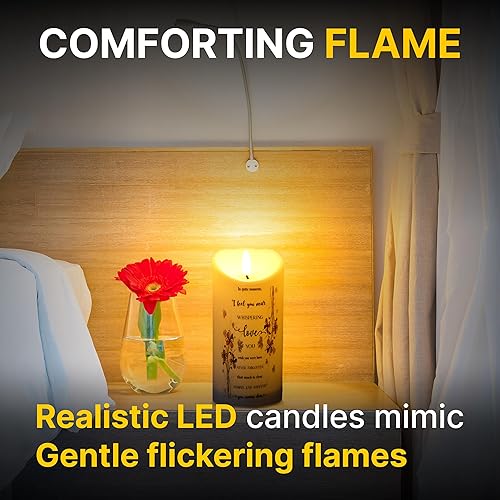 Miniatura 4 de Skywin in Loving - Velas conmemorativas para fallecidos (muy momentos) - Velas LED sin llama de 5.9 x 2.7 pulgadas, velas conmemorativas para