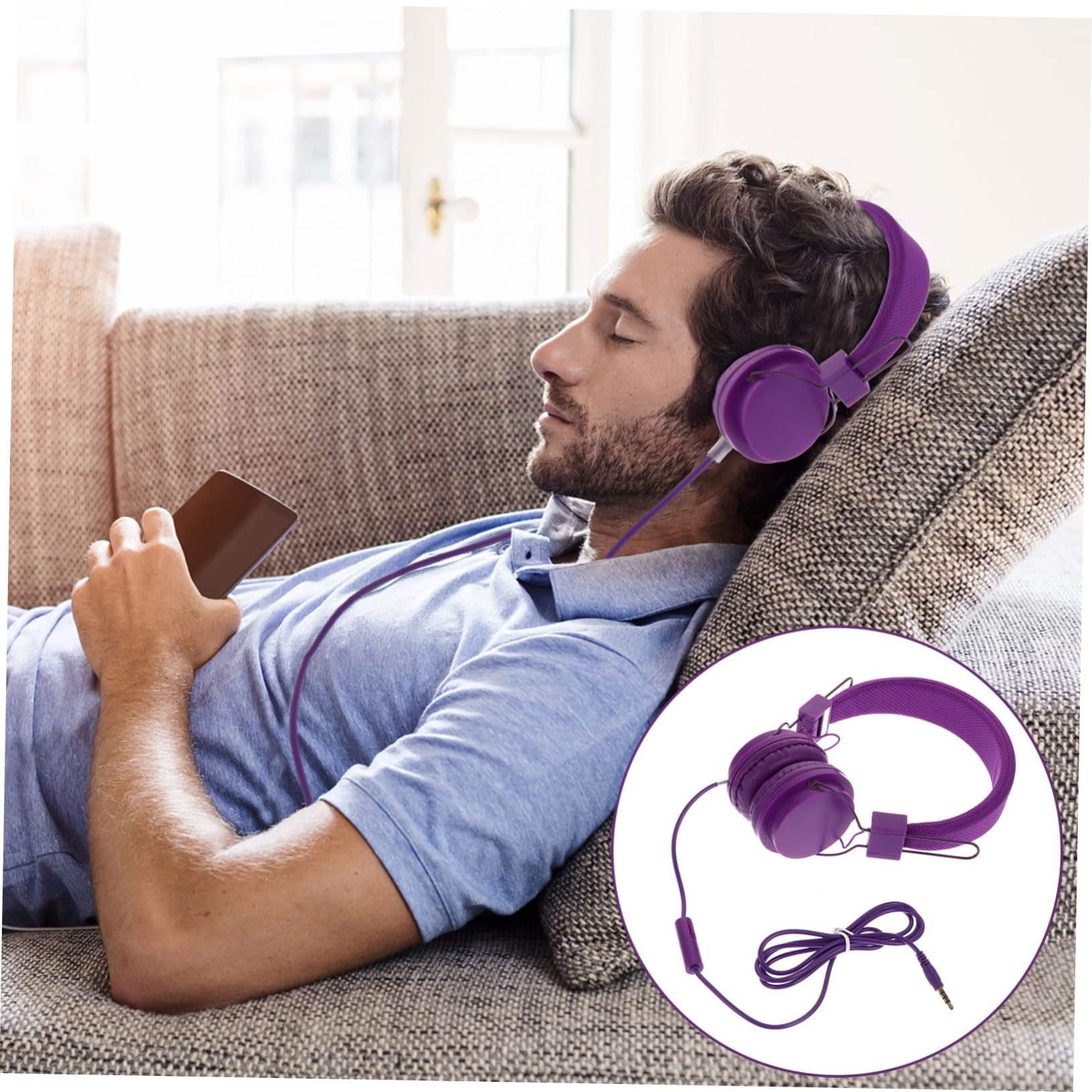 Lurrose Cuffie Over Ear Cavo Cuffie Overear per Gaming Stereo Auricolari da Gioco per Computer e Telefono Bassi Potenti e Resistenza all Usura
