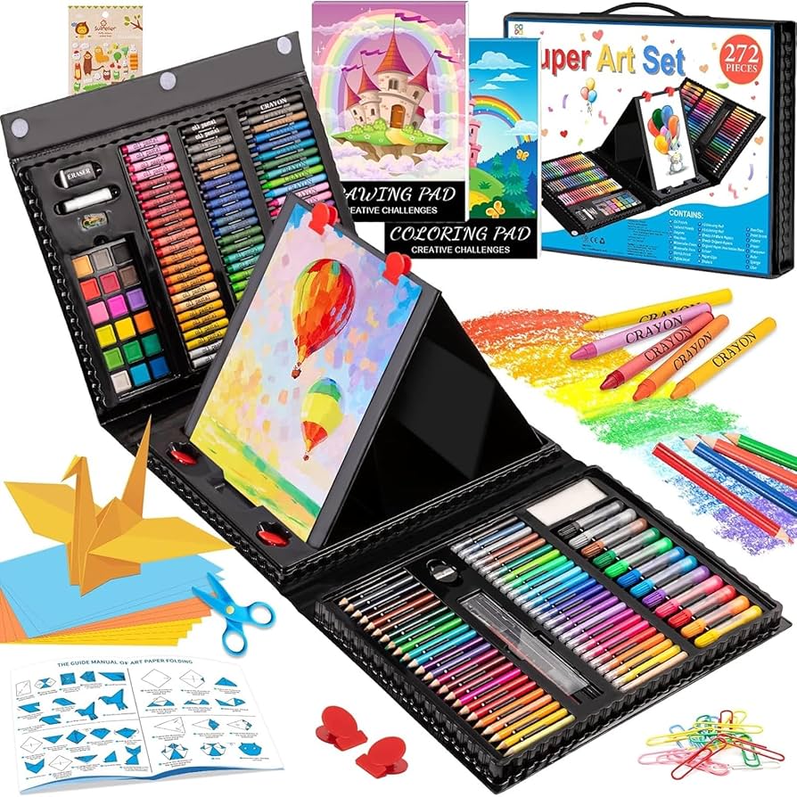 Art Kit, 272 Pack Art Set Drawing Kit for Kids Girls Boys, Deluxe