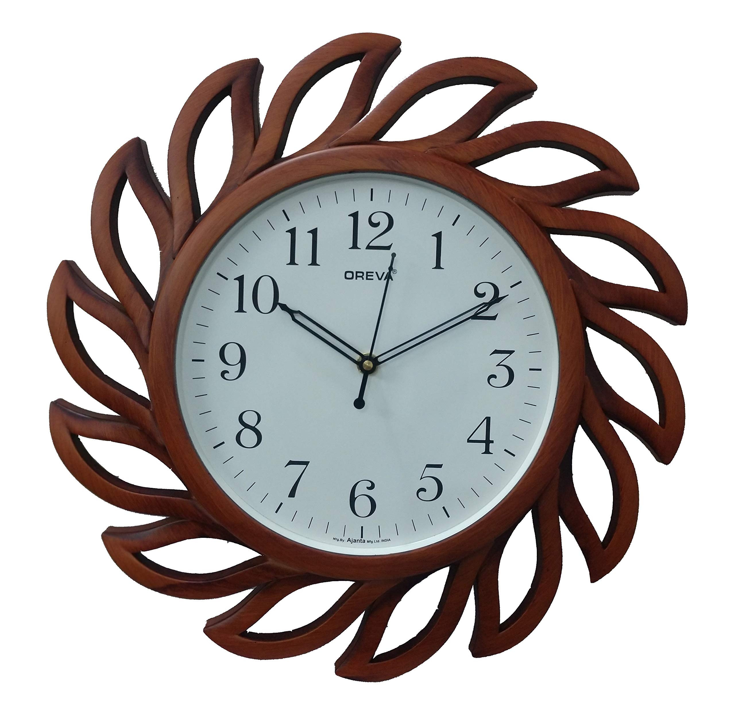 Oreva Plastic Wooden Look Abstract Designer Silent Wall Clock (35.8 x 35.8 x 4 cm, Brown, AQ 6287 SS) (B07VN265Q6) Amazon Price History, Amazon Price Tracker