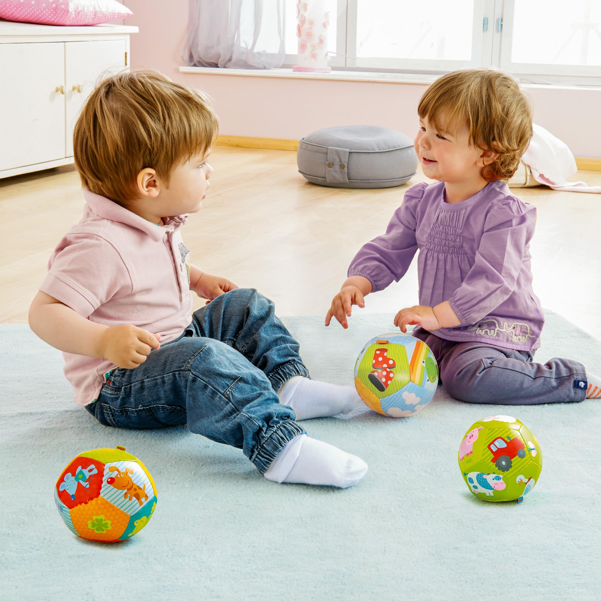 HABA - Baby Ball - Rainbow World Zabawki dla niemowląt, wielokolorowe (306318)