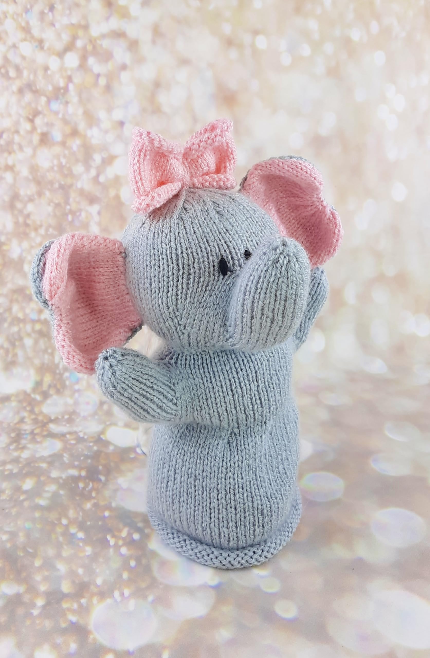 Knitting by Post Knitting Pattern Leaflet for Elephant Hand Puppet from Animal Soft Toy A5 Leaflet