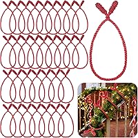 Vista 30 de Zhengmy 16 lazos de guirnalda de Navidad de 20 pulgadas, lazos decorativos de Navidad para barandilla, reutilizables y flexibles, para decoración