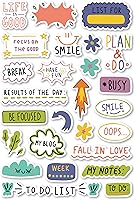 Vista 6 de Mood Daily Stickers 8 Sheets of 240Pcs Encourage Positive and Upward Stickers Hand Drawn Elements Plan Book Graffiti Scrap Book Planner Sticker