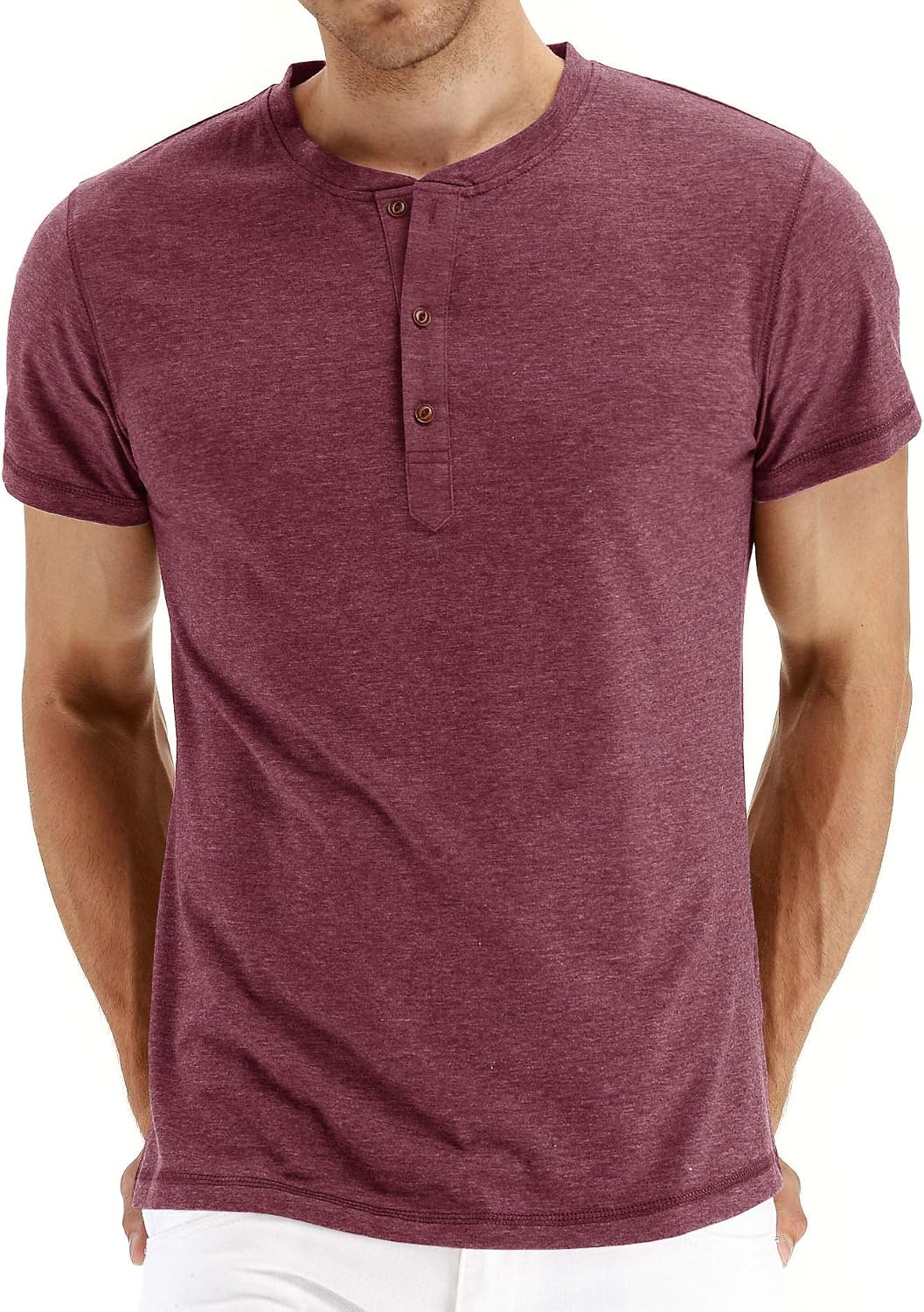 NITAGUT Mens Cotton Long Sleeve Everyday Henley Shirt