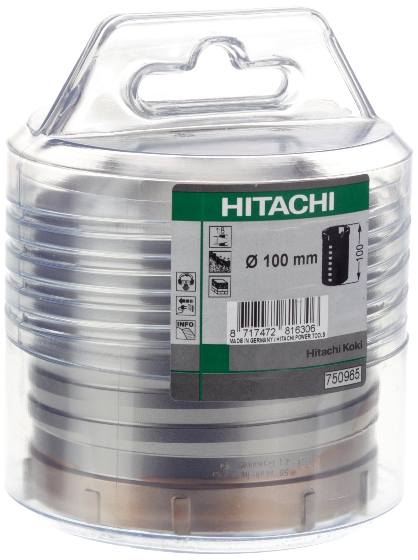 Corona de nucleo huego HIKOKI 750965 : finis les perçages difficiles 100 mm