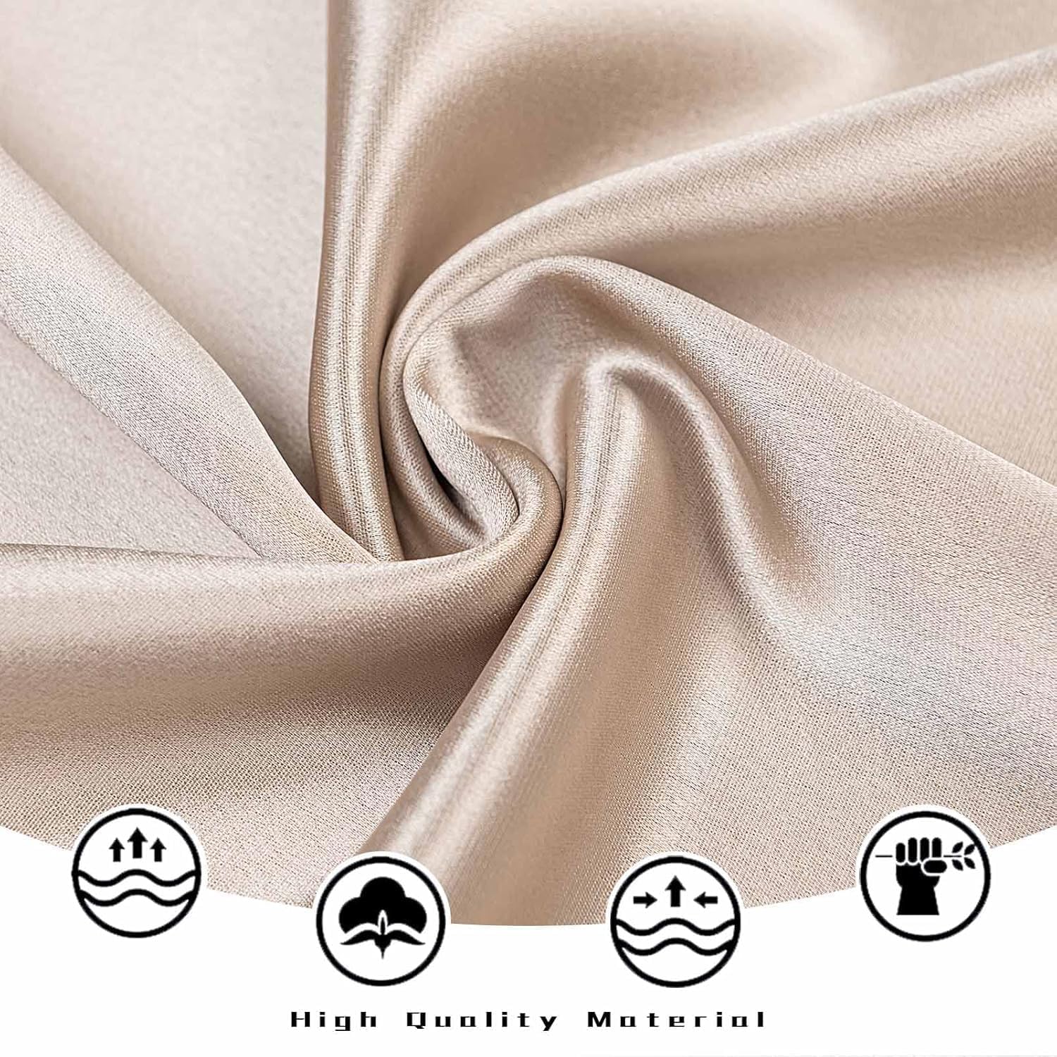 Basoteeuo Midi Skirts for Women High Waist Satin Summer Casual Sexy Midi Length Elastic Skirt - Image 5