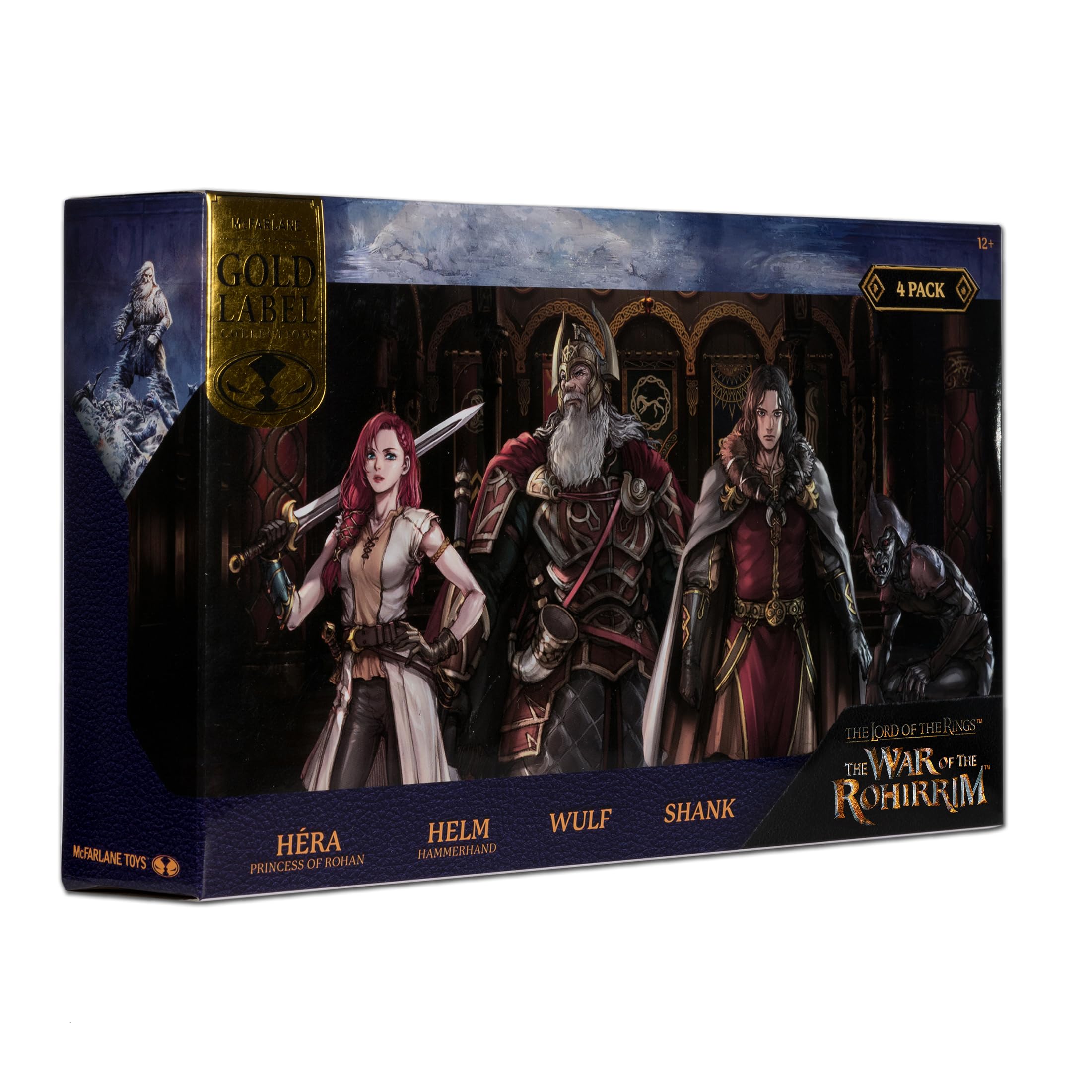 McFarlane Toys - Il Signore degli Anelli: La Guerra dei Rohirrim 4 pollici Action Figure Etichetta Oro Confezione da 4