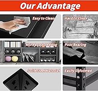 Vista 5 de Estantería de garaje de 59 pulgadas de ancho, estantería resistente de 5 niveles, estantes de almacenamiento de metal ajustables de 3000 libras