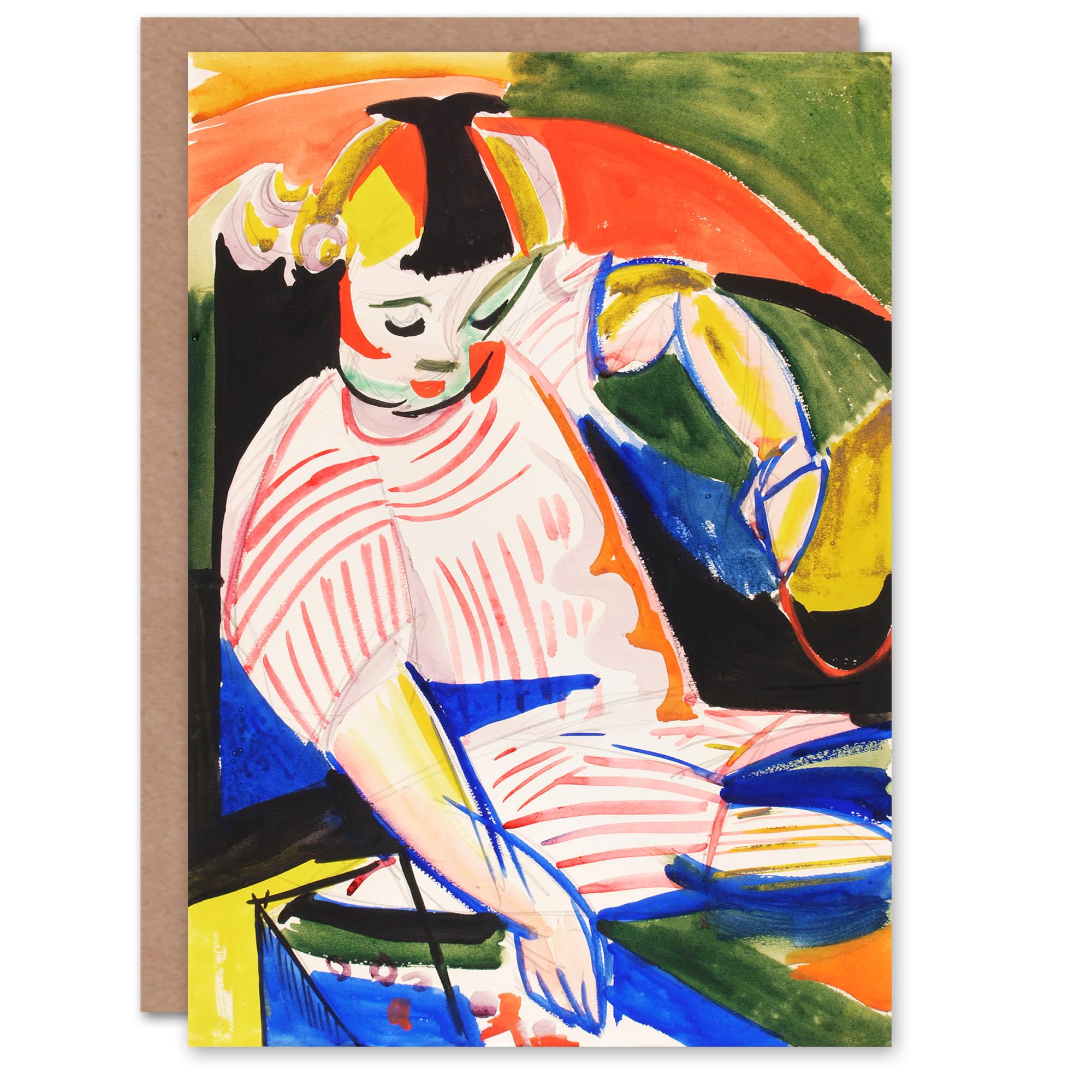 Artery8 Henry Lyman Sayen Art Card Sitting Child Abstract Painting