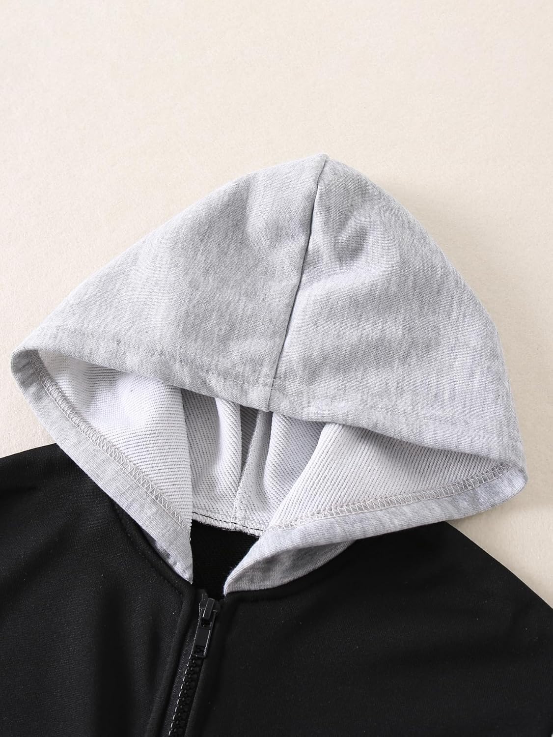 2 Pieces Boys Full Zip Hoodie Casual Long Sleeve Sweatshirts Jacket 4-12Y - Image 3