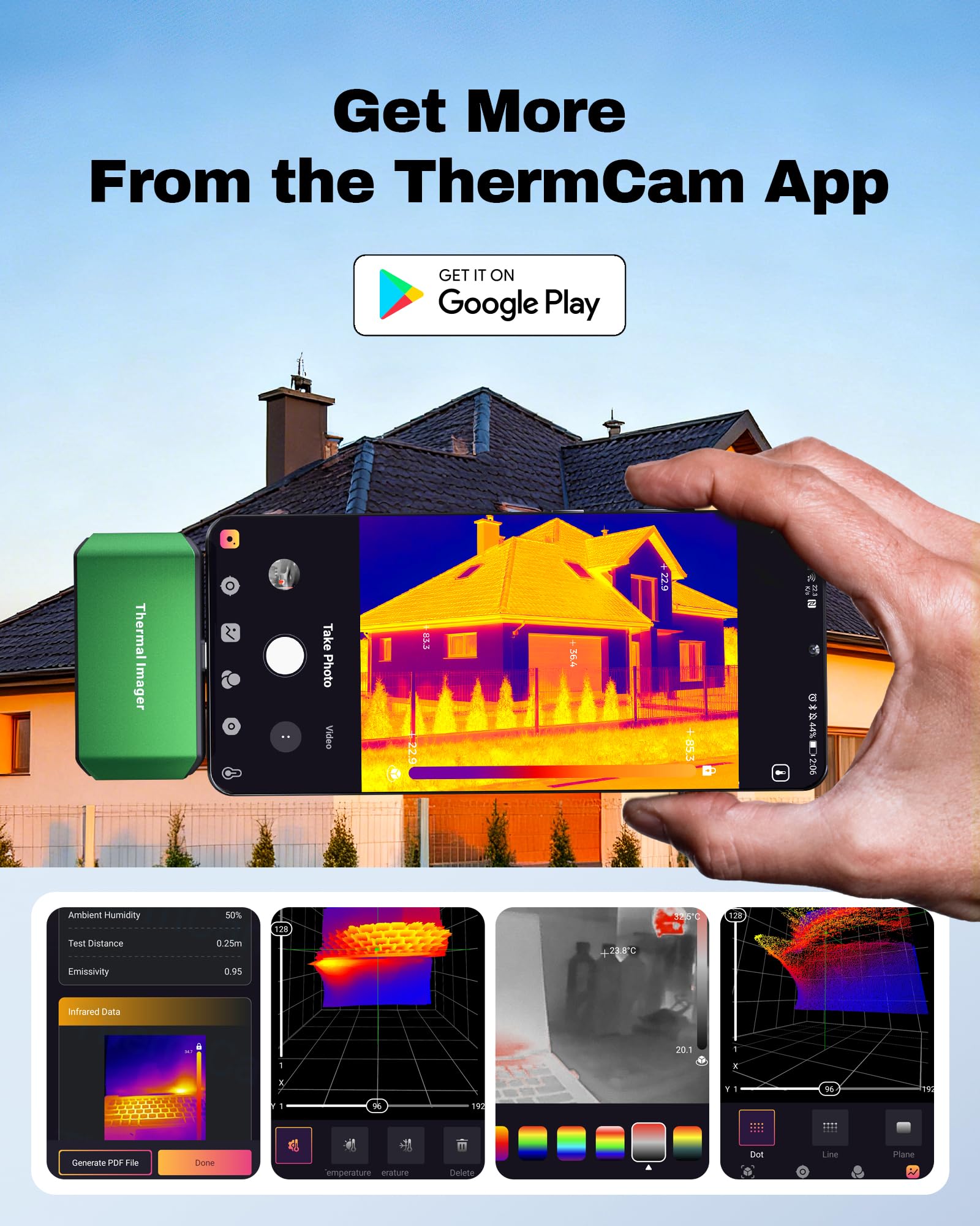 Amazon.com: AMPABNK M256 Thermal Camera, 512x384 TISR Resolution