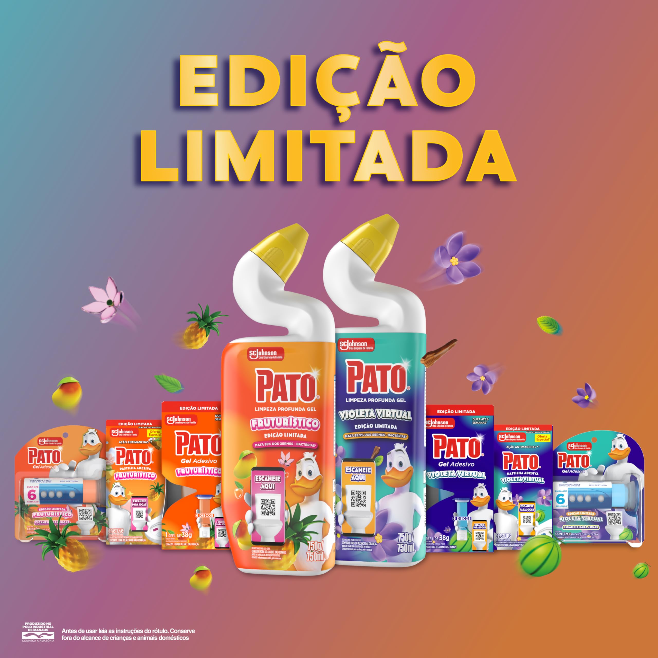 PATO 14枚セット Pato Gel Adesivo Edição Limitada Violeta Virtual, Limpador