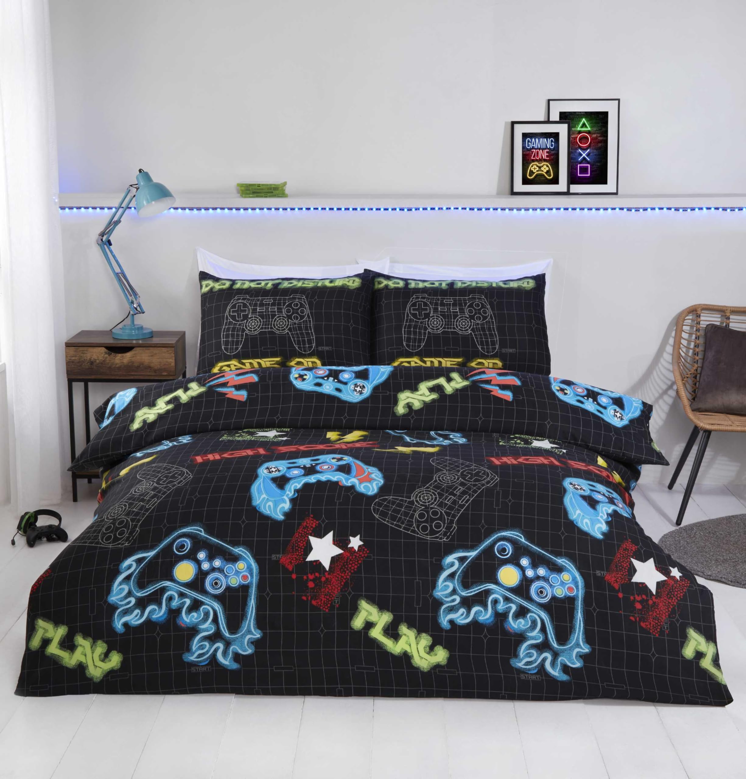 Rapport Home Gamer Microfiber Duvet Cover Set Double