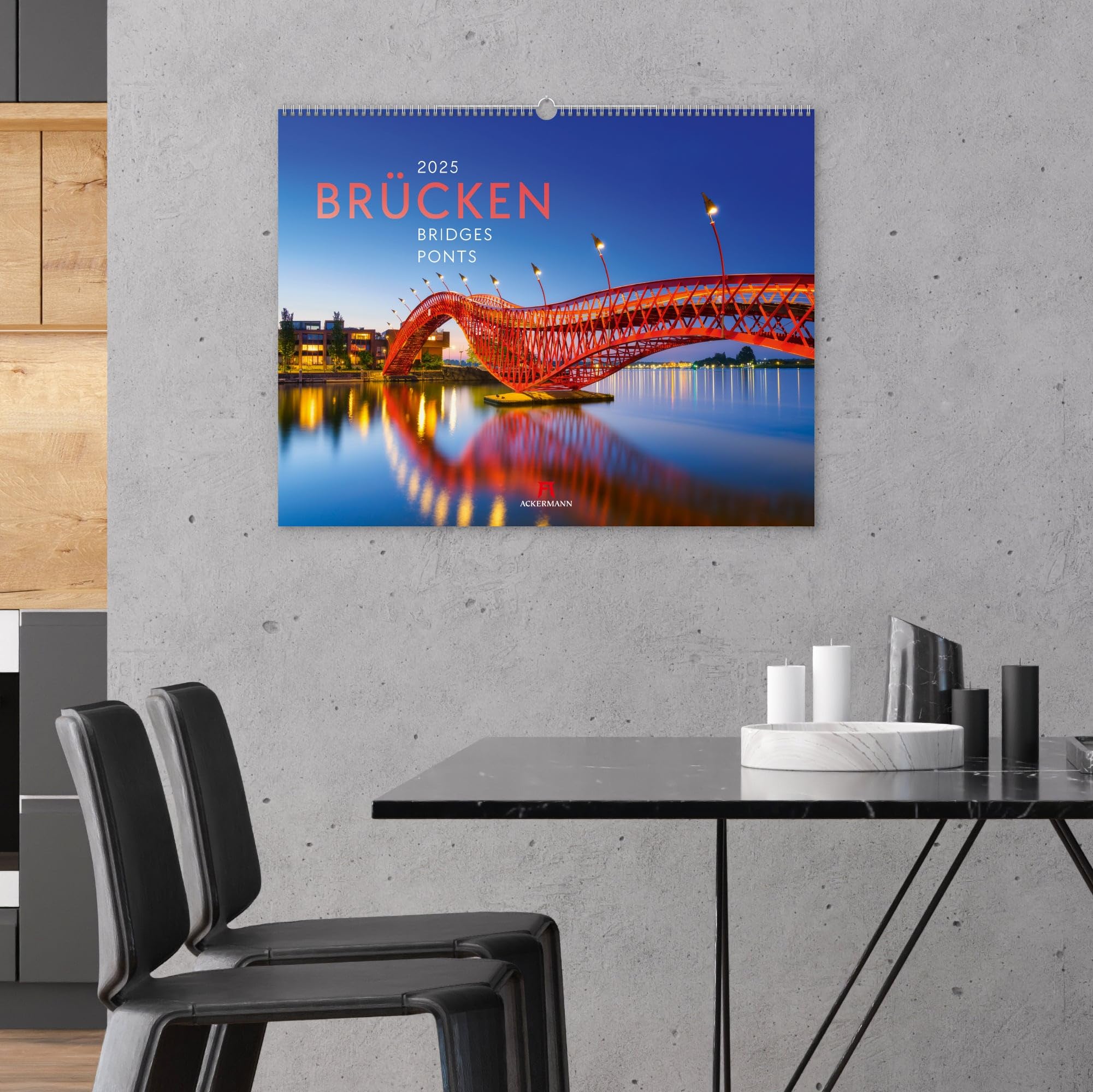 Brücken Kalender 2025, Wandkalender im Querformat (54x42 cm) - Architektur-Kalender