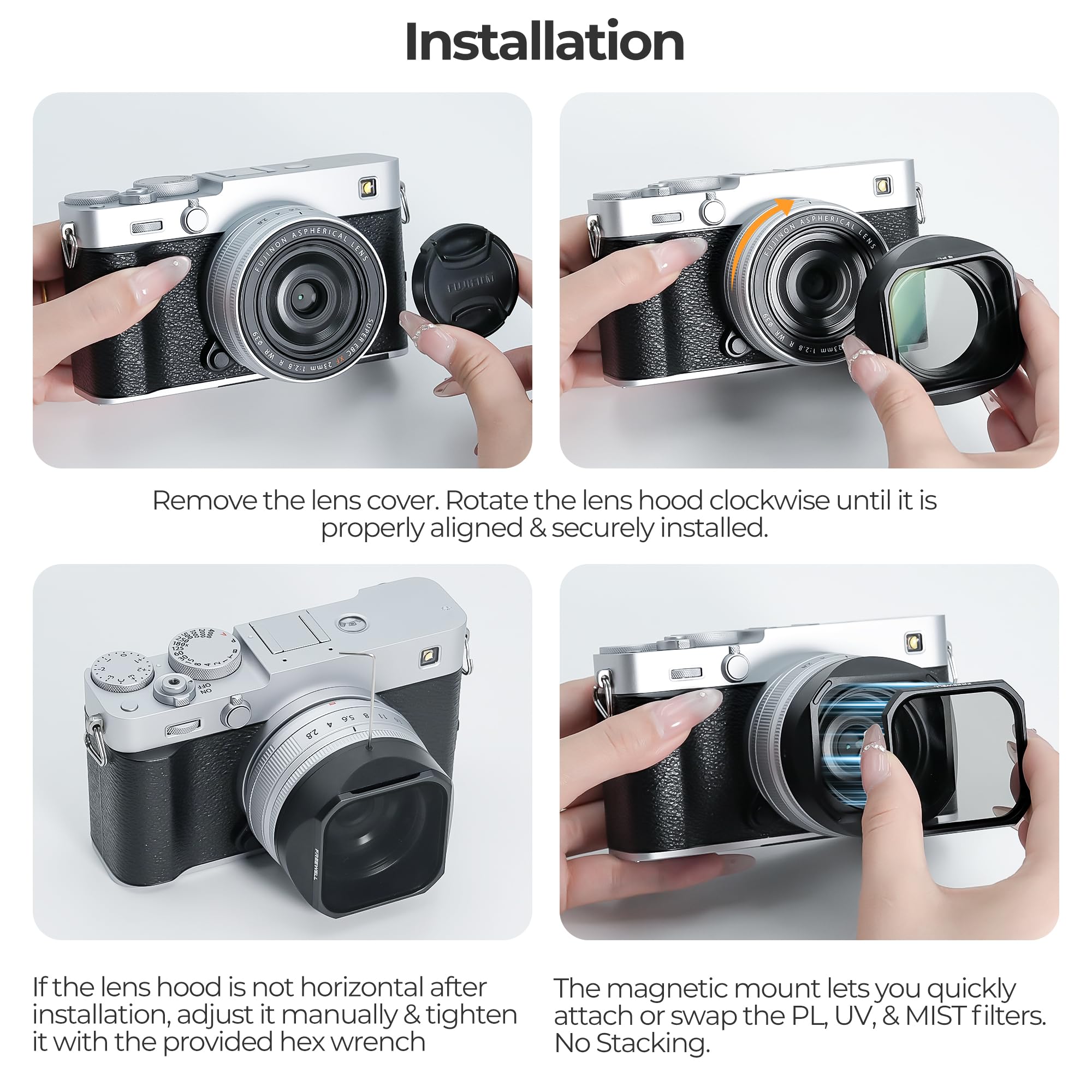 Amazon.com : Freewell Magnetic Lens Hood for Fujifilm XF 23mm F2.8