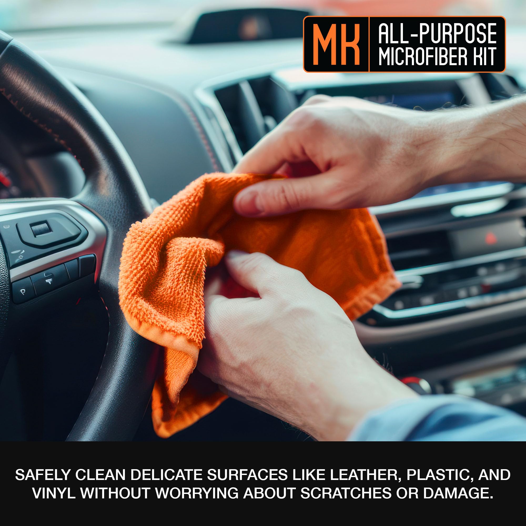 Suds Lab Premium Microfiber Towels for Car Detailing Cleaning Washing Polishing - 16x16 Ultra-Soft Edgeless Scratch-Free Cloth Dual-Weave — view 6