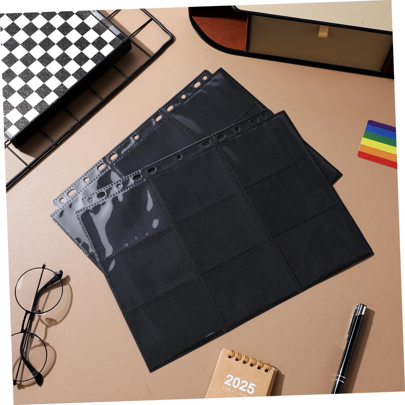 Páginas de Álbum para Tarjetas Coleccionables 50 Hojas Pp Negro