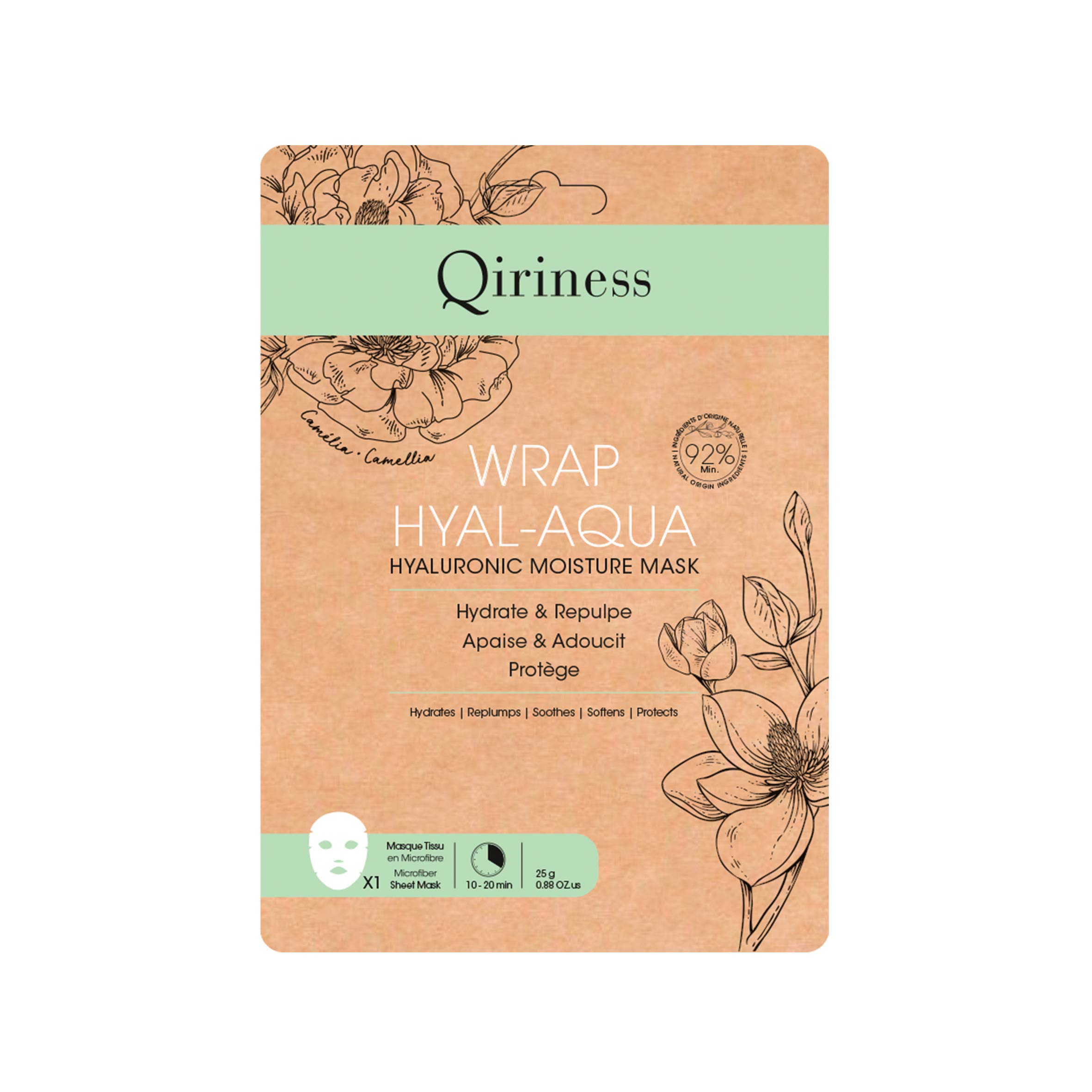 Qiriness Wrap Hyal-Aqua 1 Fabric Mask